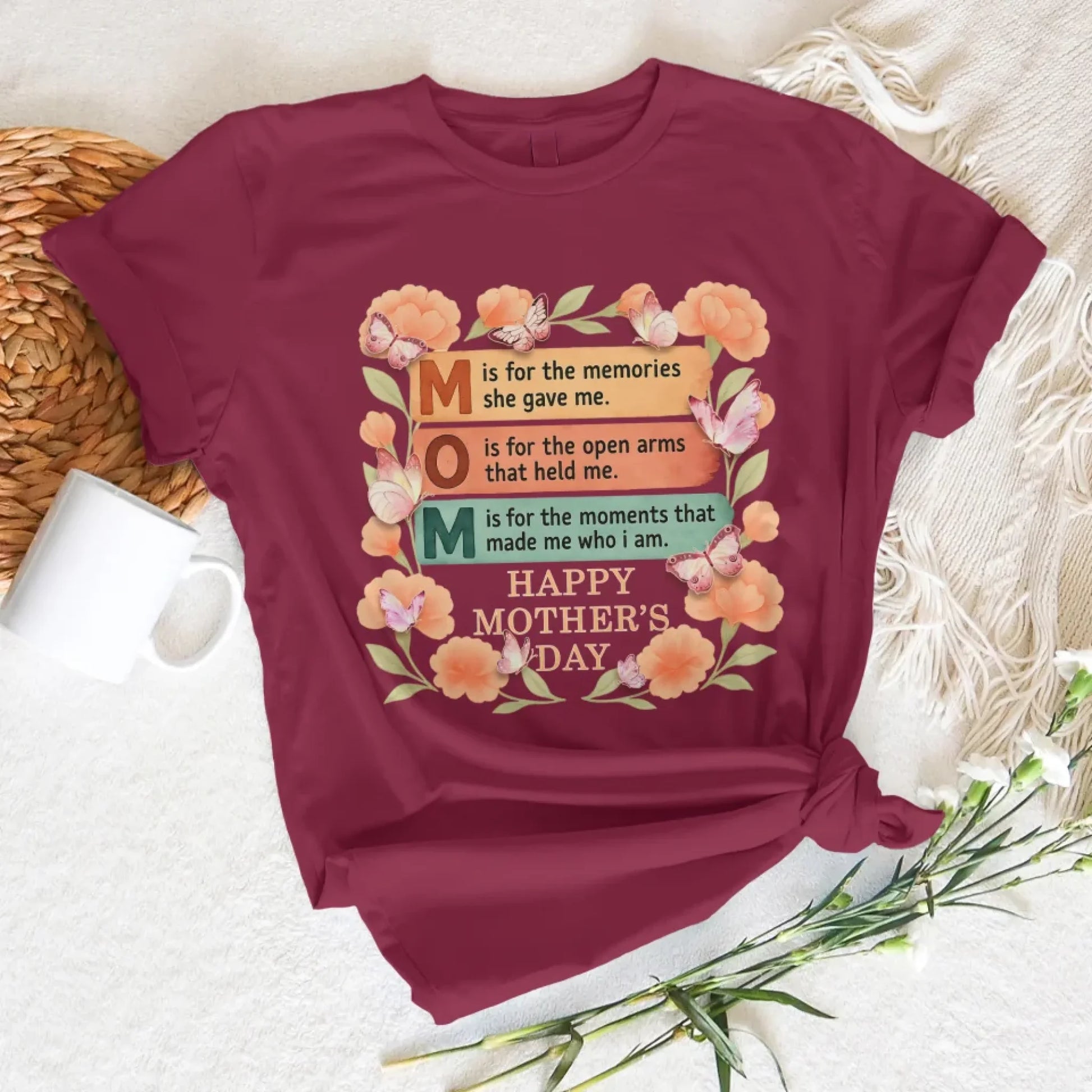 M.O.M – Moments. Openness. Memories, Painted in Love – A Tribute to Mom Shirt, Custom Choo