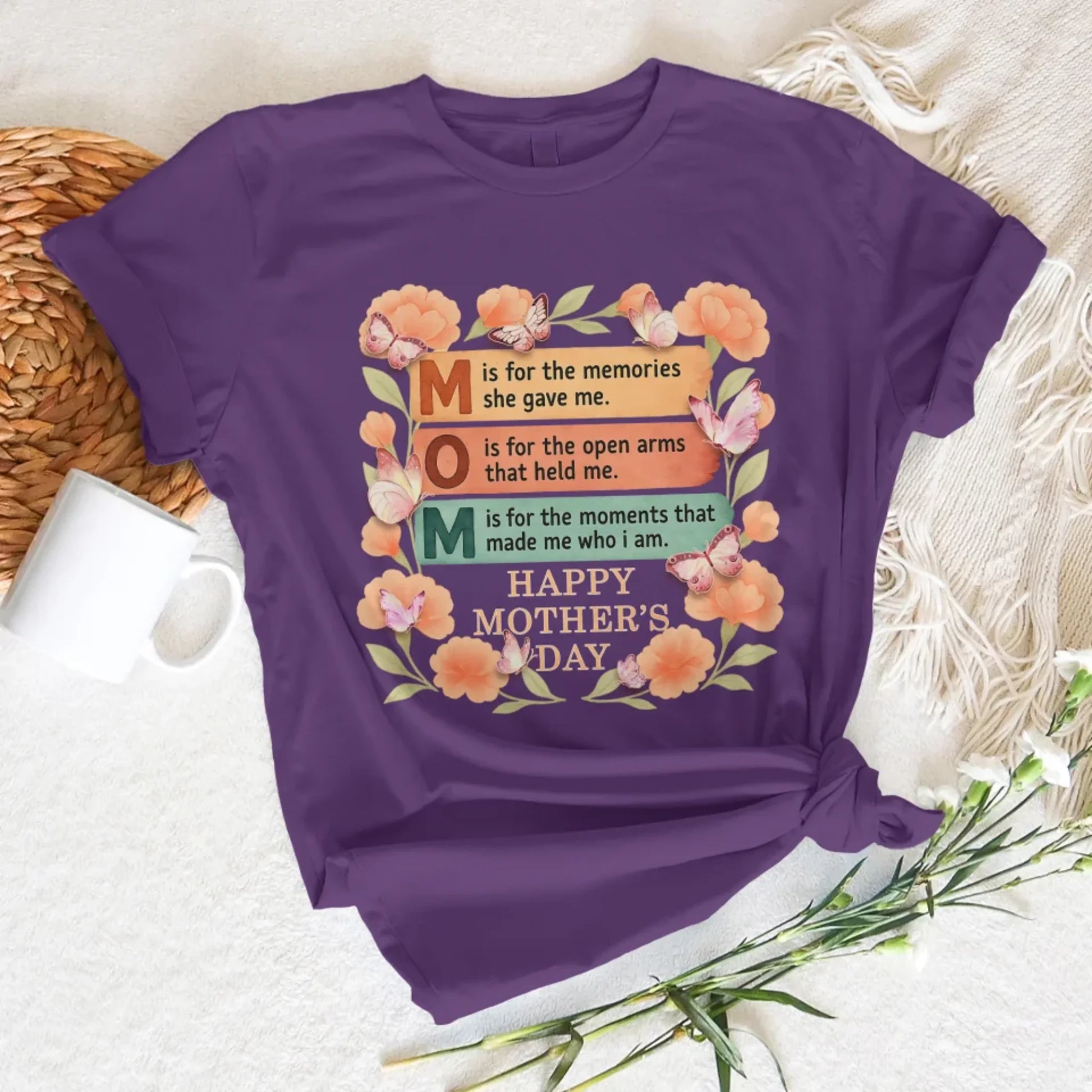 M.O.M – Moments. Openness. Memories, Painted in Love – A Tribute to Mom Shirt, Custom Choo