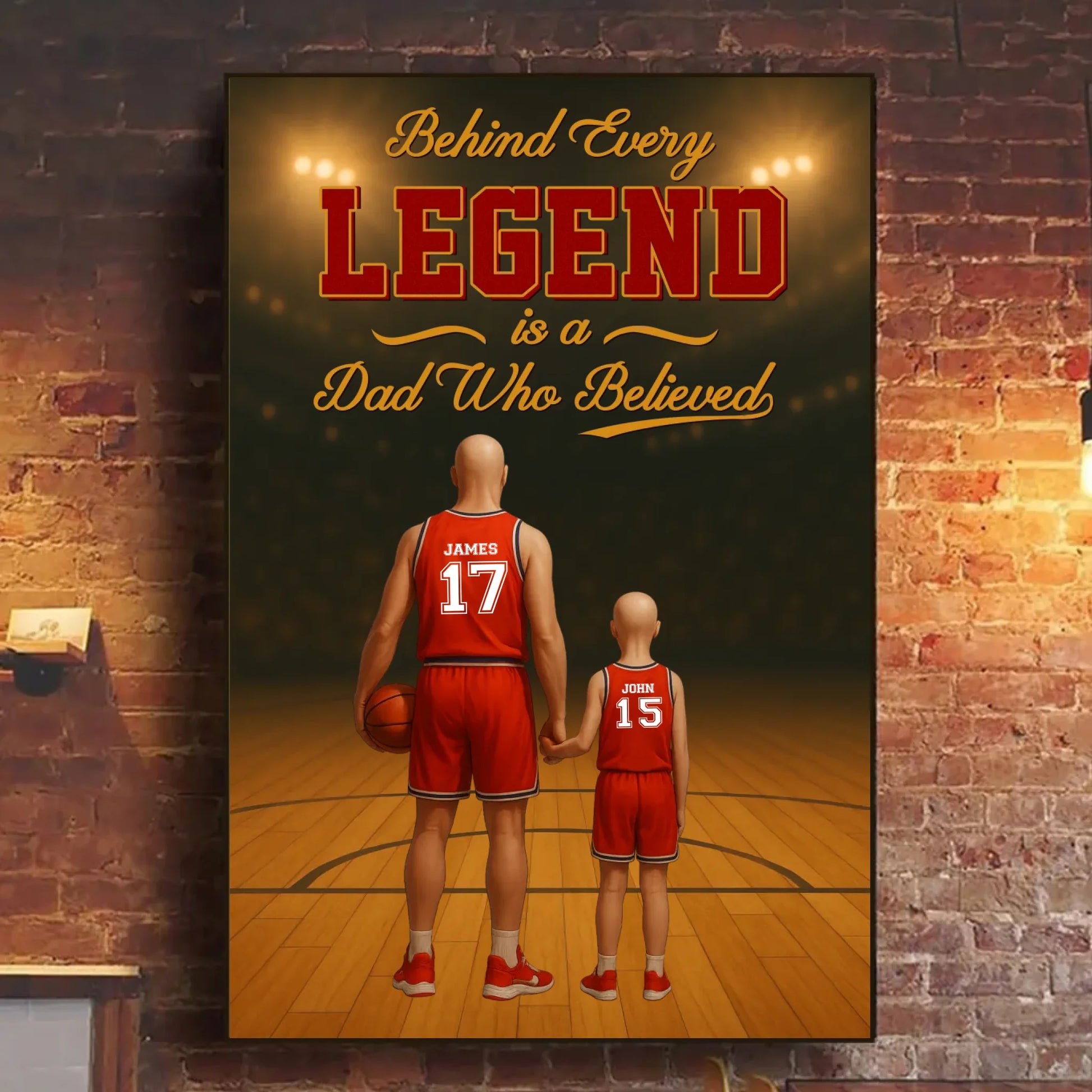 Behind Every Legend Is a Dad Who Believed - Personalized Canvas & Poster, Custom Choo