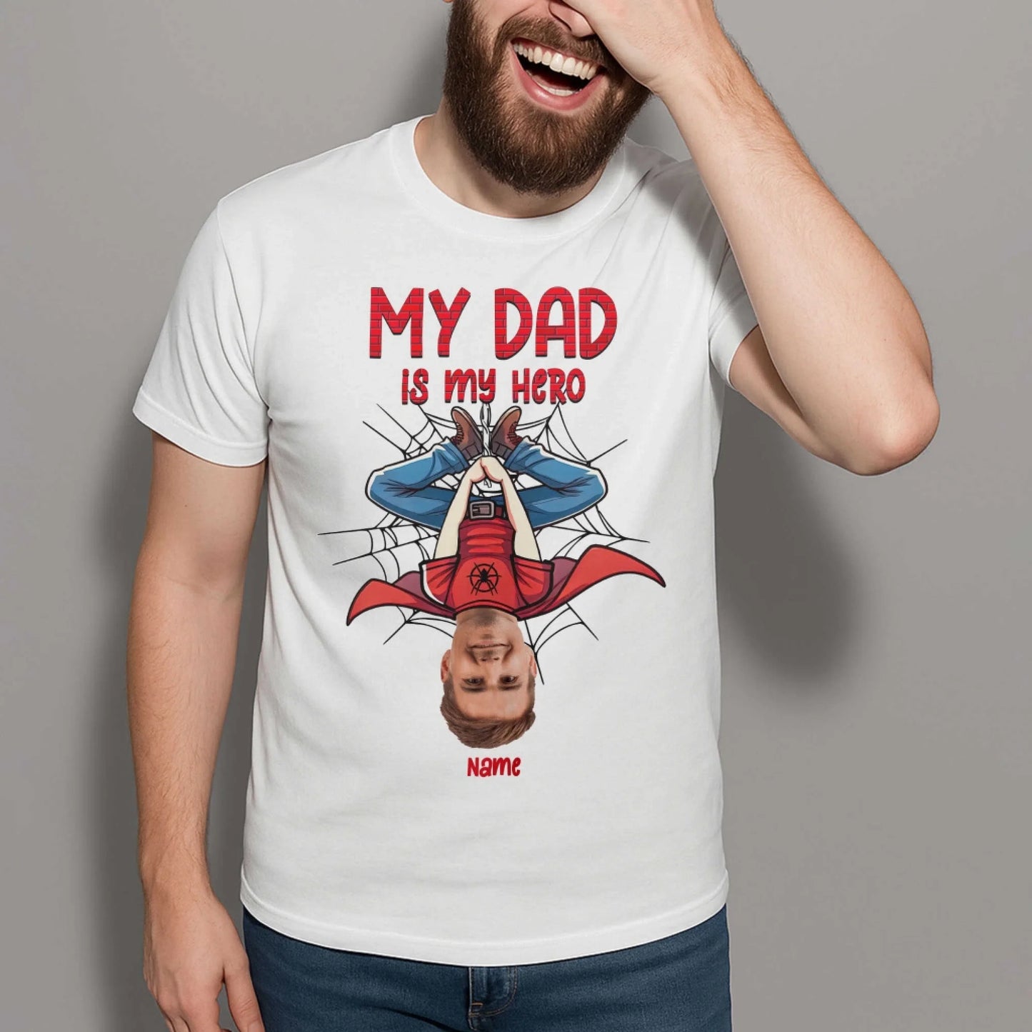 Funny Gifts For Dad - My Dad Is My Hero - Personalized Photo, Custom Choo