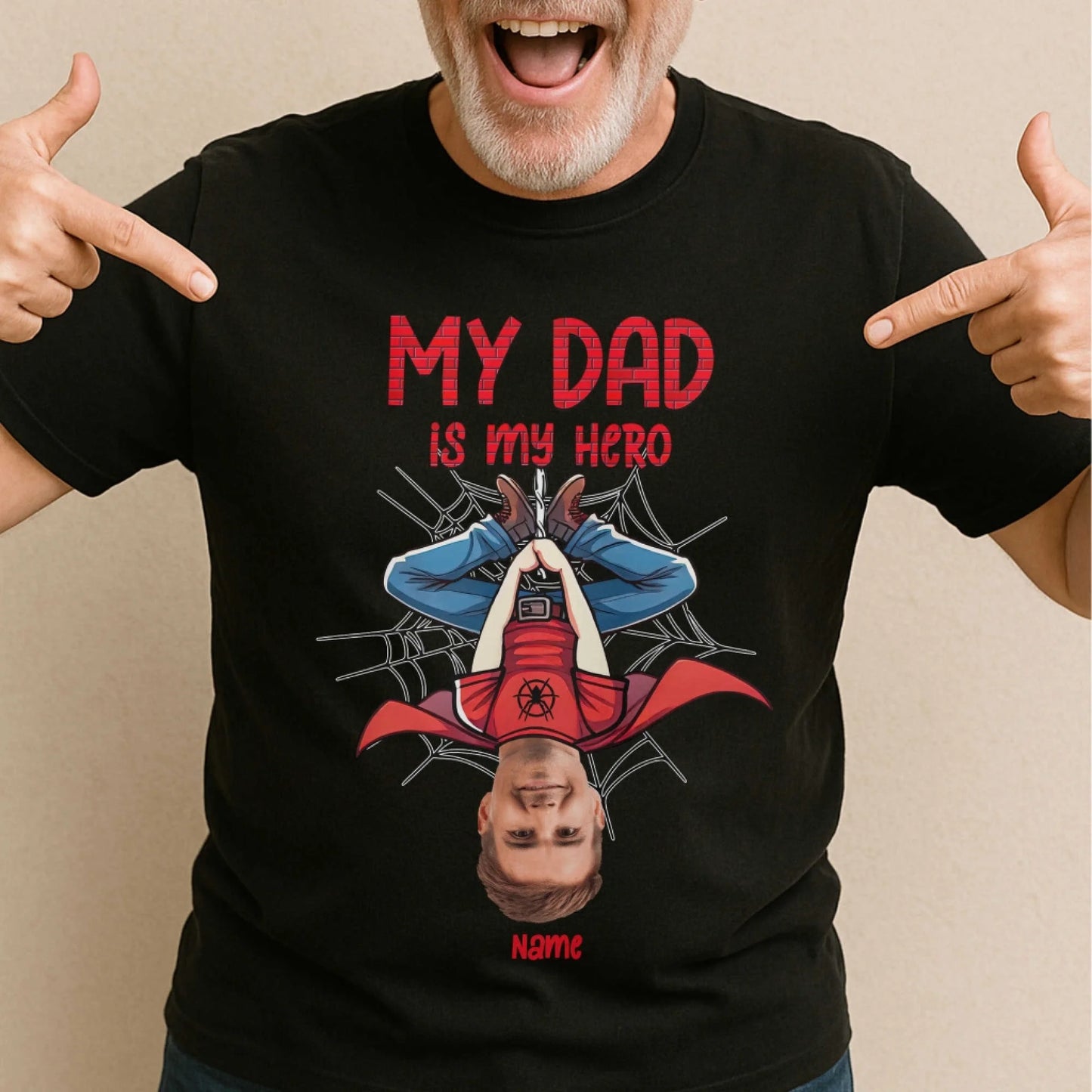 Funny Gifts For Dad - My Dad Is My Hero - Personalized Photo, Custom Choo