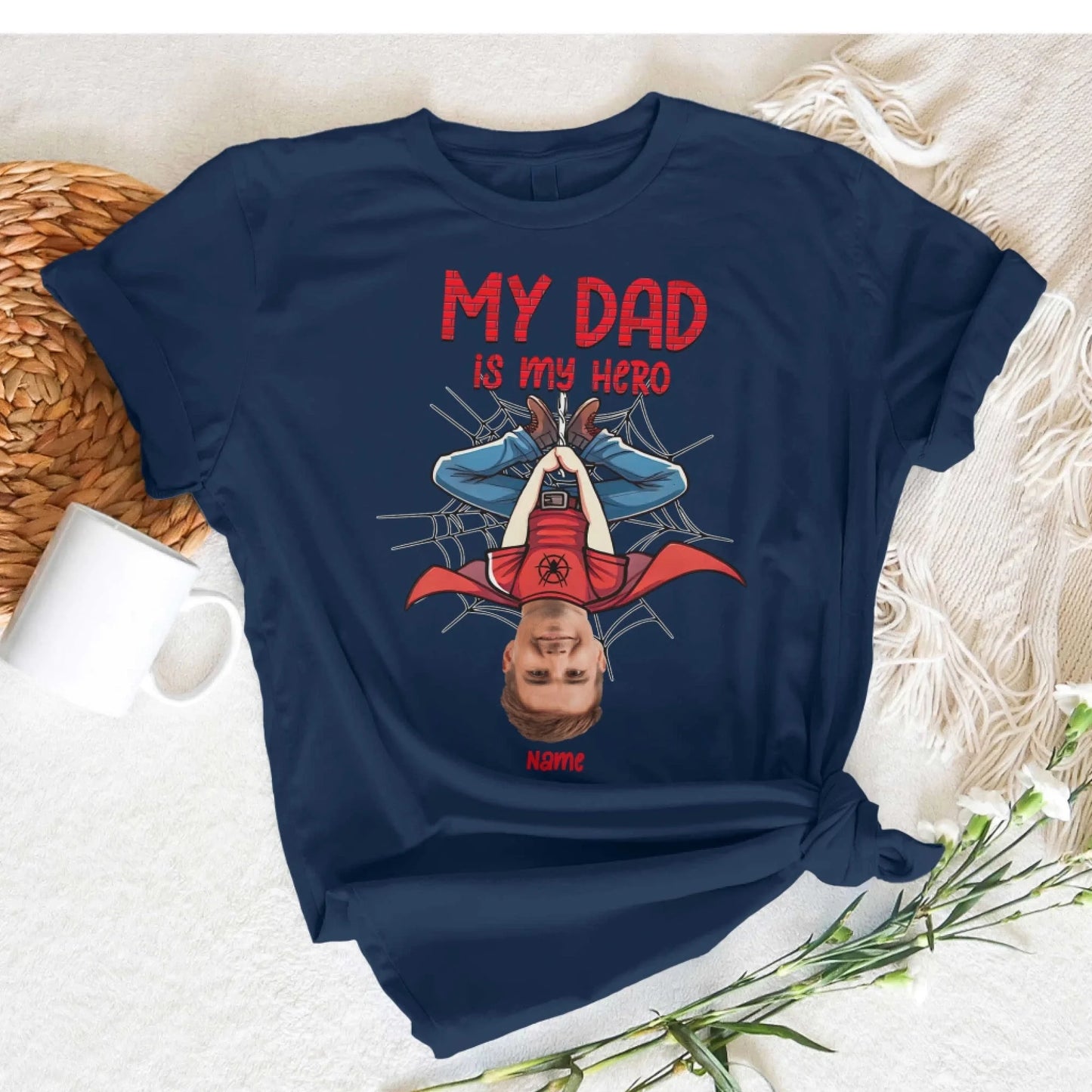 Funny Gifts For Dad - My Dad Is My Hero - Personalized Photo, Custom Choo