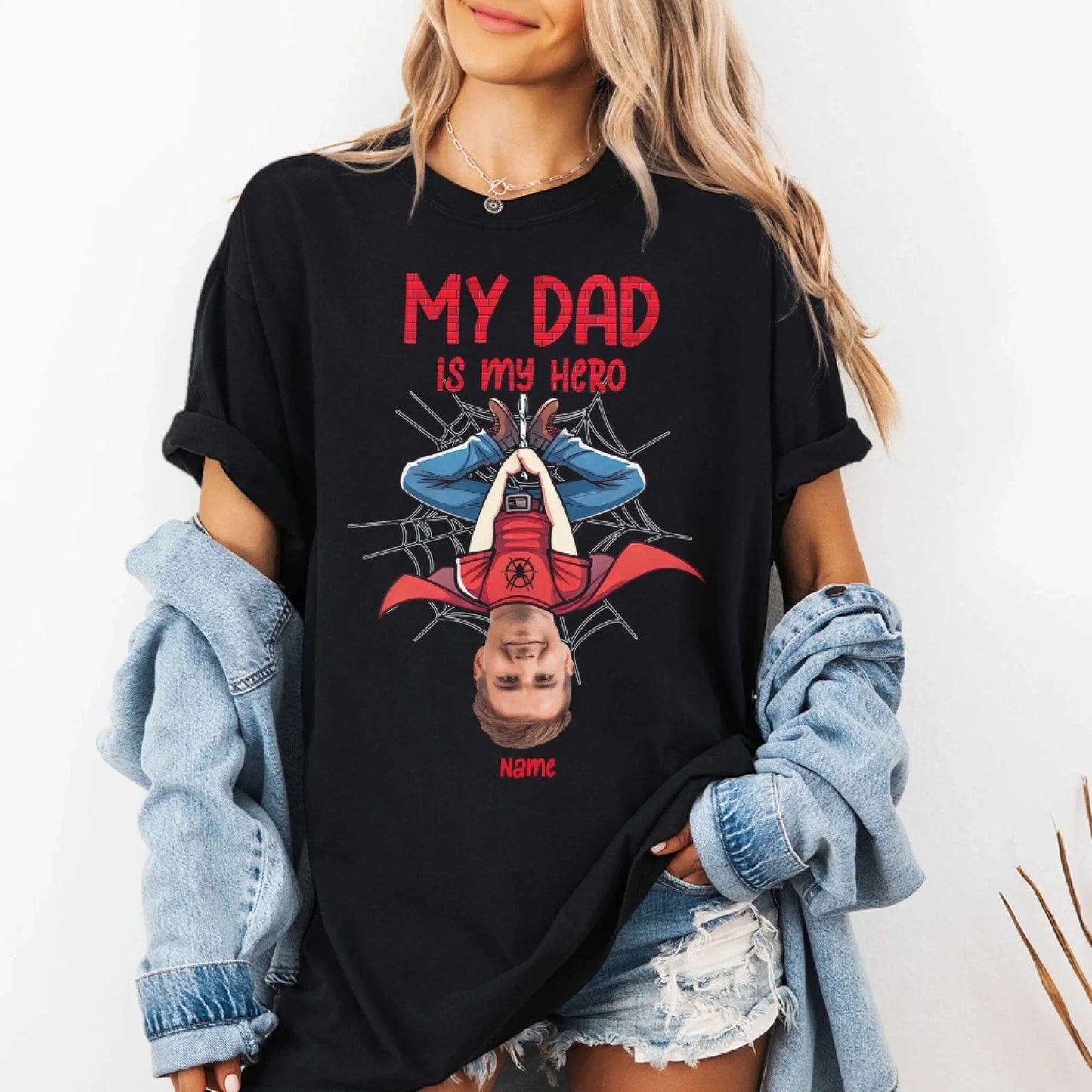 Funny Gifts For Dad - My Dad Is My Hero - Personalized Photo, Custom Choo