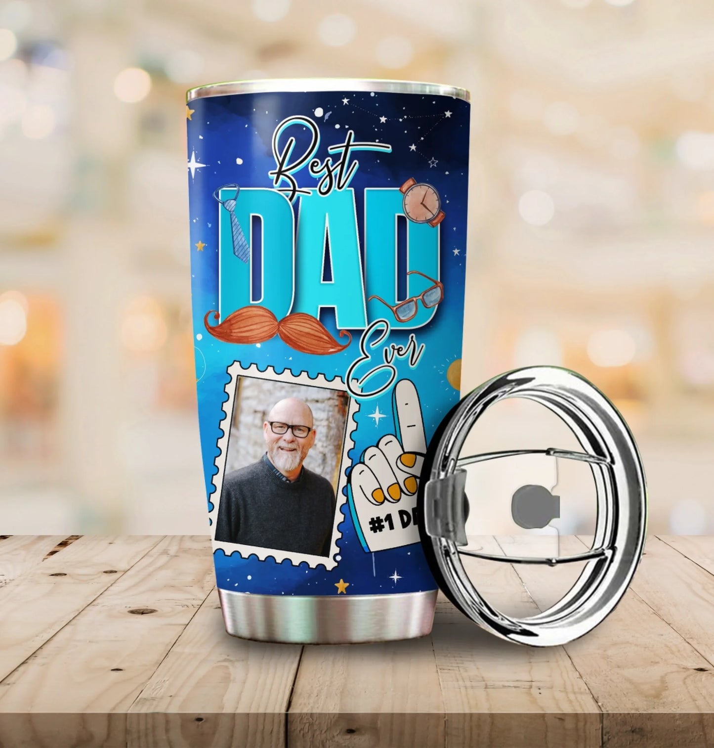 Best Dad Ever, Love You Daddy, Personalized Photo Dad, Happy Father's Day, Custom Choo
