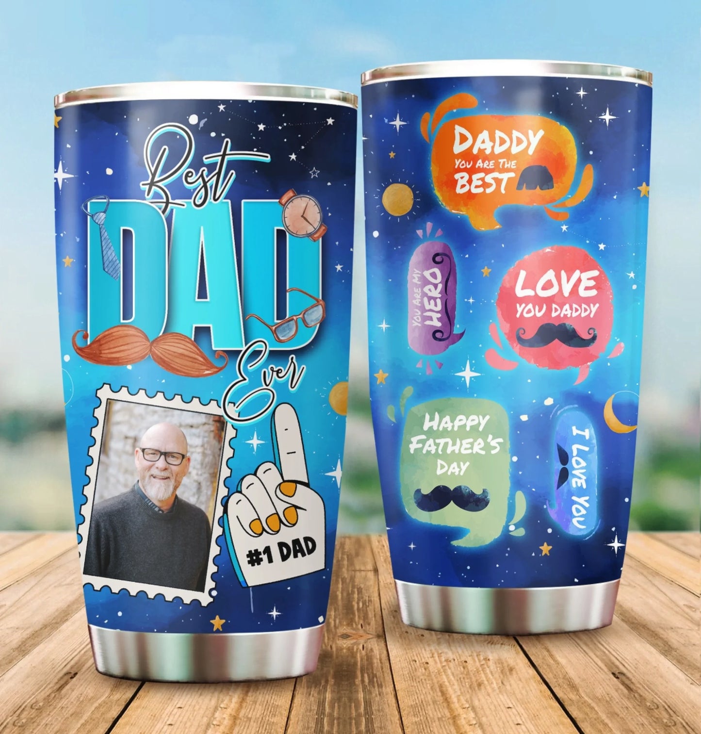 Best Dad Ever, Love You Daddy, Personalized Photo Dad, Happy Father's Day, Custom Choo