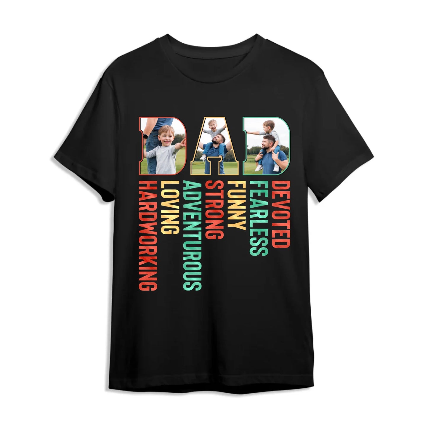 Personalized Photo Dad, Devoted, Funny, Loving, Happy Father's Day Shirt, Custom Choo