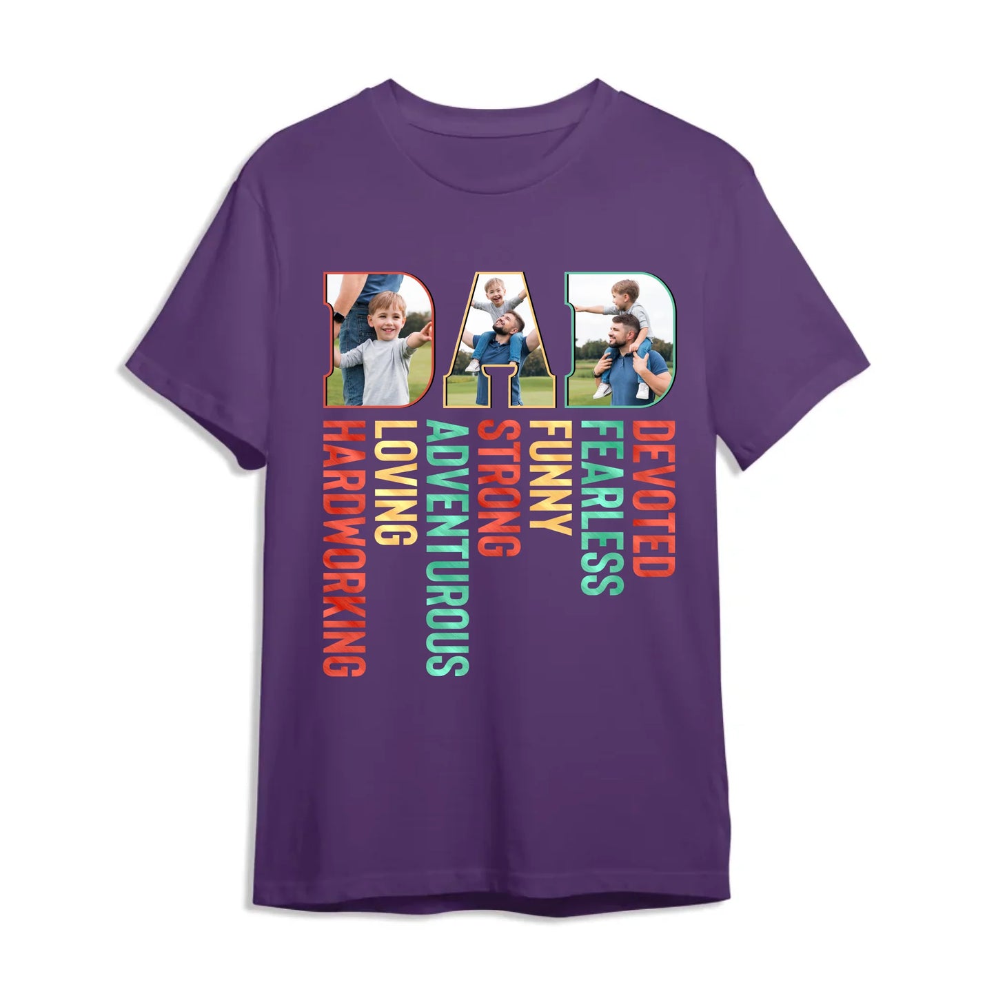 Personalized Photo Dad, Devoted, Funny, Loving, Happy Father's Day Shirt, Custom Choo