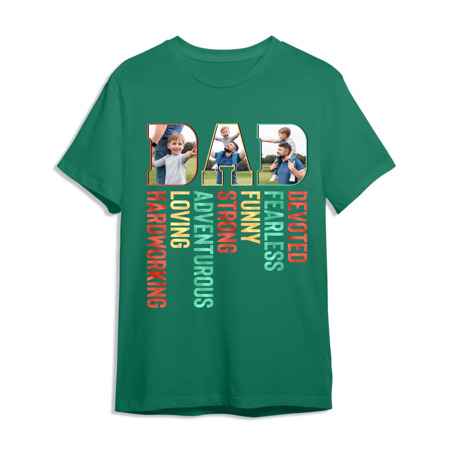 Personalized Photo Dad, Devoted, Funny, Loving, Happy Father's Day Shirt, Custom Choo