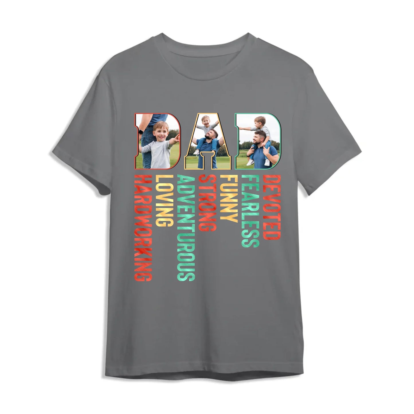 Personalized Photo Dad, Devoted, Funny, Loving, Happy Father's Day Shirt, Custom Choo