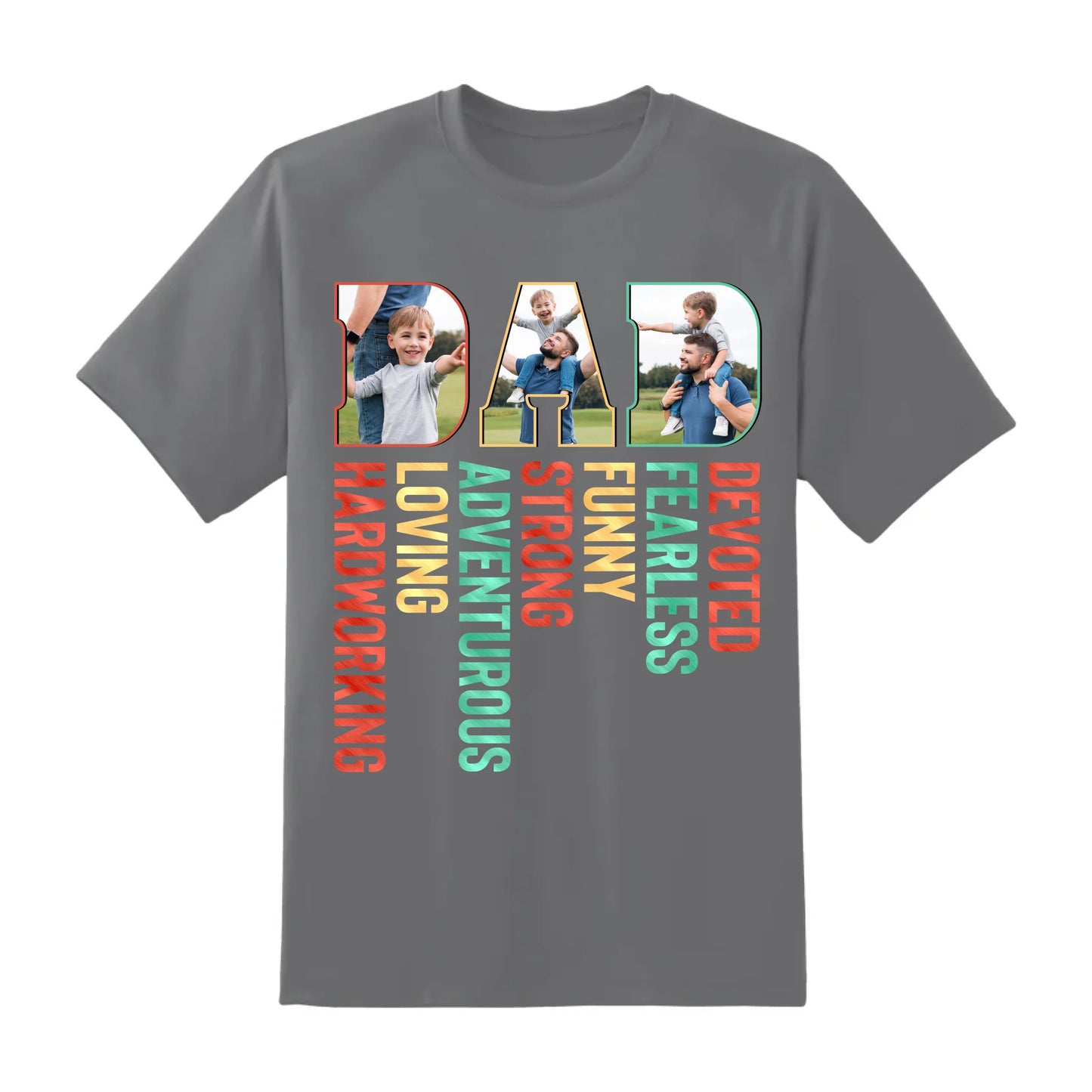 Personalized Photo Dad, Devoted, Funny, Loving, Happy Father's Day Shirt, Custom Choo