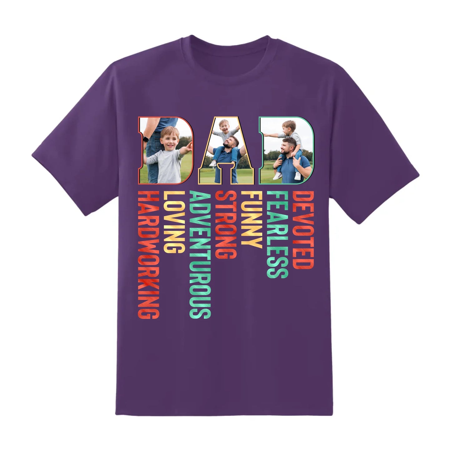 Personalized Photo Dad, Devoted, Funny, Loving, Happy Father's Day Shirt, Custom Choo