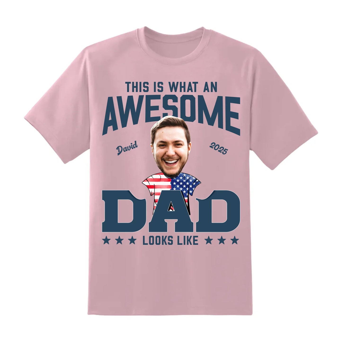 This Is What An Awesome Dad Looks Like, Personalized Photo Dad, Name & Date, Happy Father's Day Shirt, Custom Choo