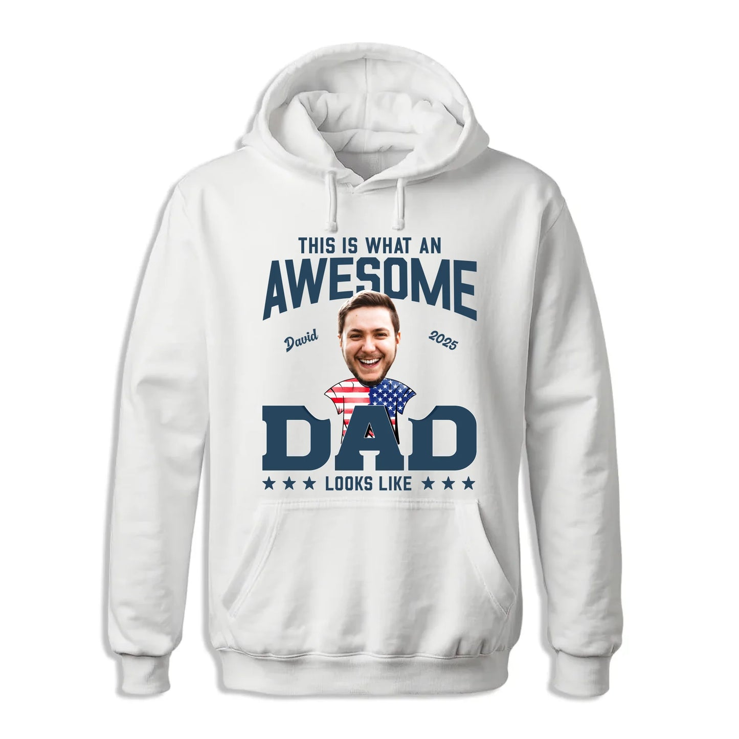This Is What An Awesome Dad Looks Like, Personalized Photo Dad, Name & Date, Happy Father's Day Shirt, Custom Choo