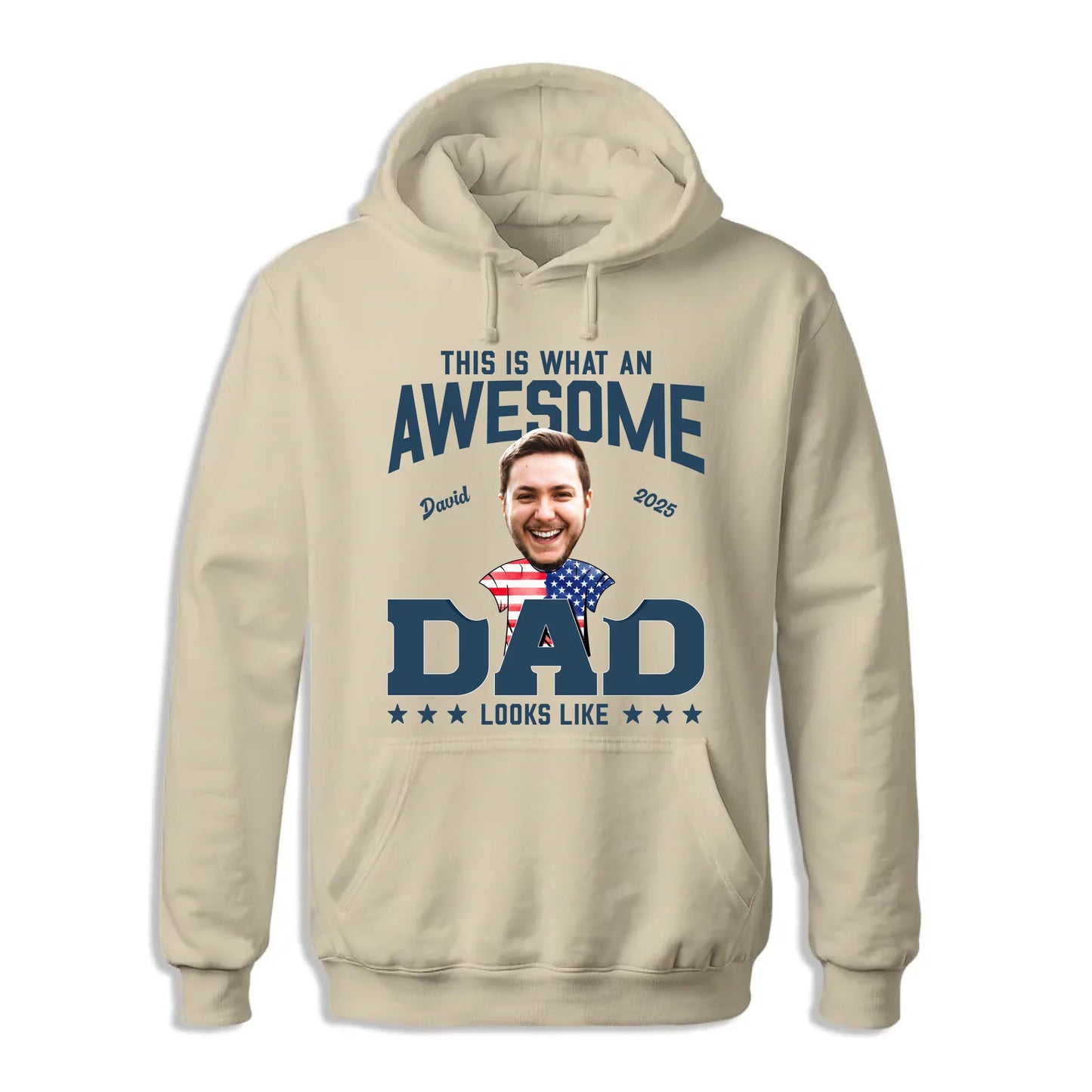 This Is What An Awesome Dad Looks Like, Personalized Photo Dad, Name & Date, Happy Father's Day Shirt, Custom Choo