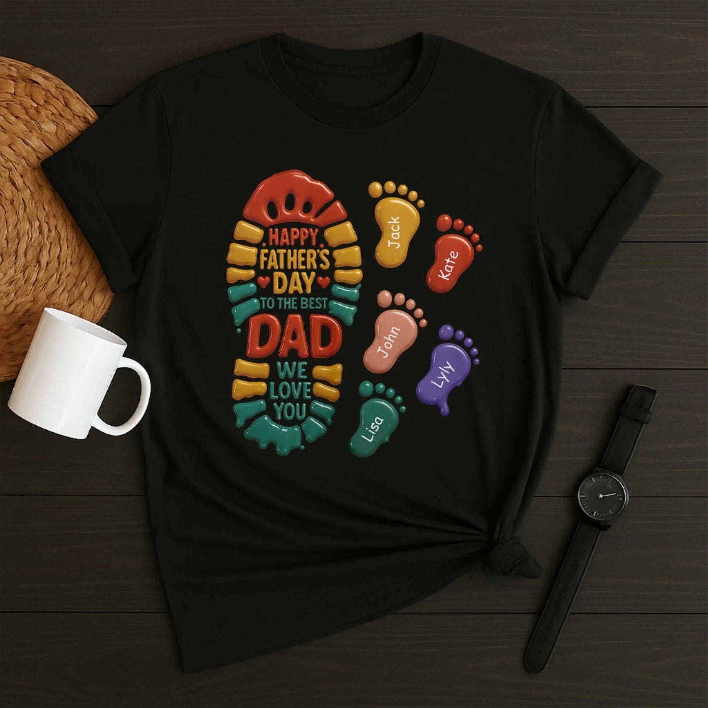 Happy Father's Day to the best Dad, We Love You Shirt, Custom Choo