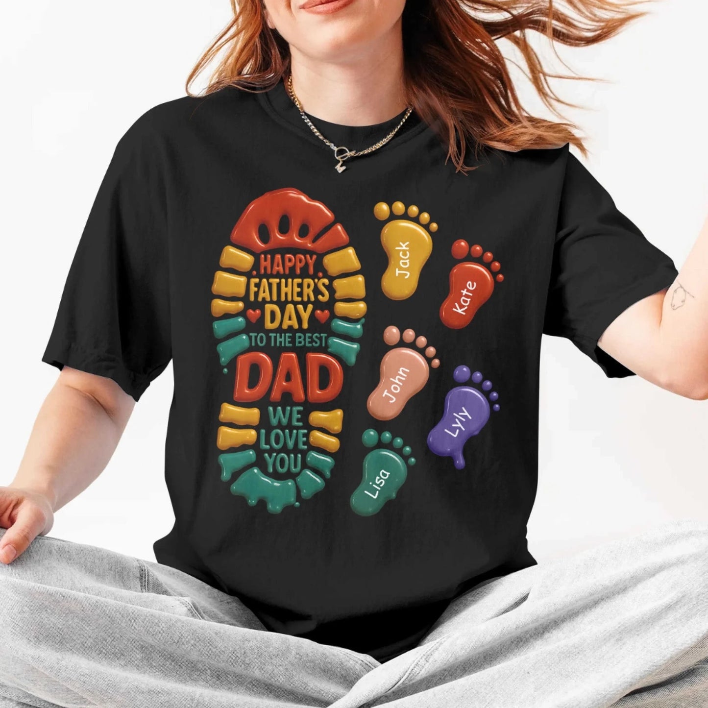 Happy Father's Day to the best Dad, We Love You Shirt, Custom Choo