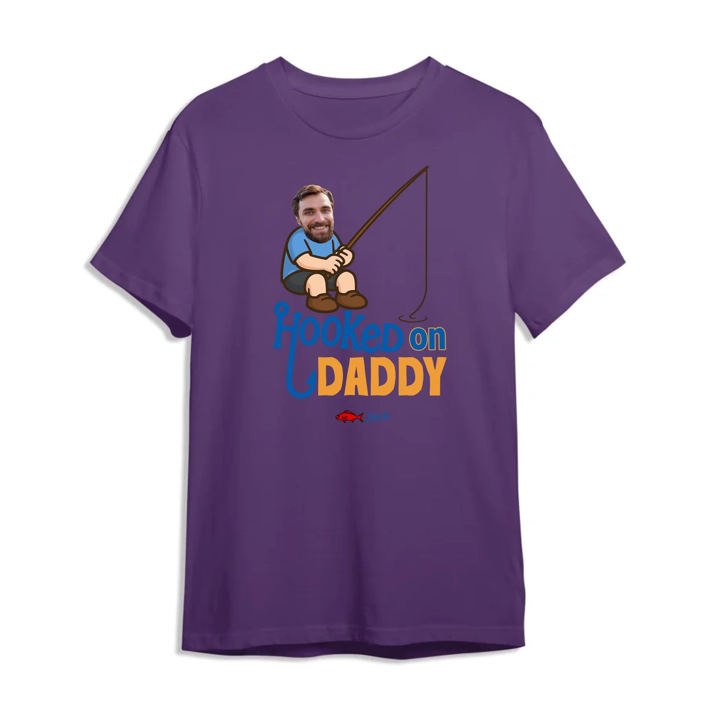 Hooked on Daddy - Personalized Fishing Dad Shirt, Custom Choo