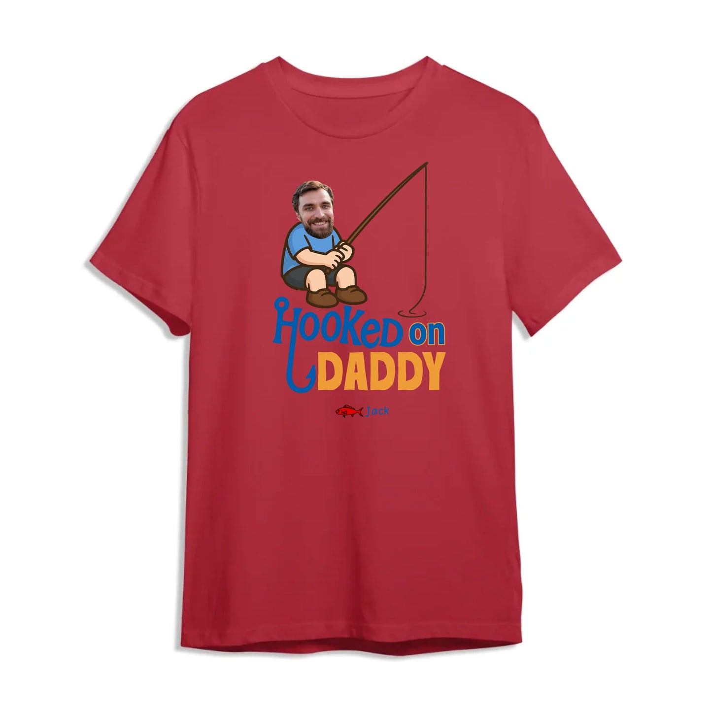 Hooked on Daddy - Personalized Fishing Dad Shirt, Custom Choo