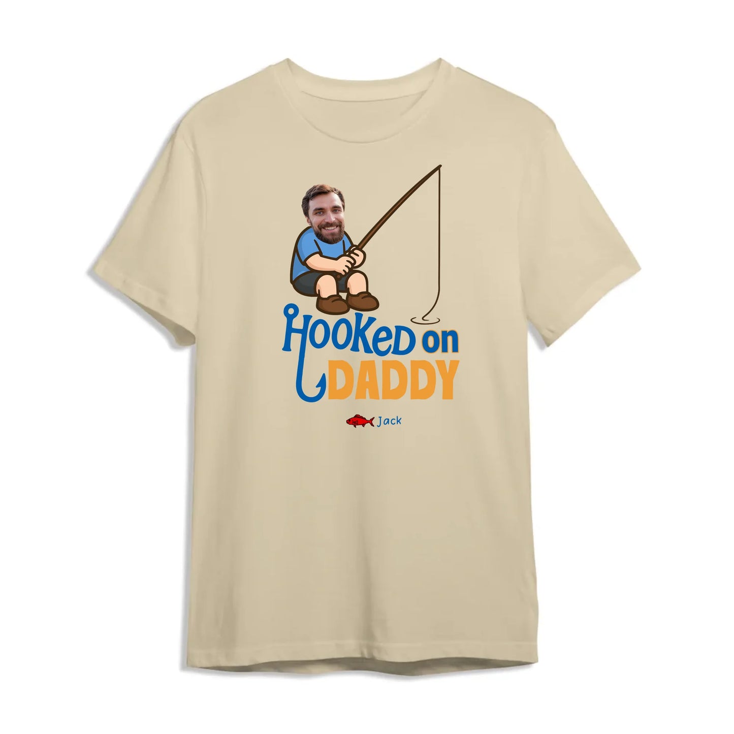 Hooked on Daddy - Personalized Fishing Dad Shirt, Custom Choo