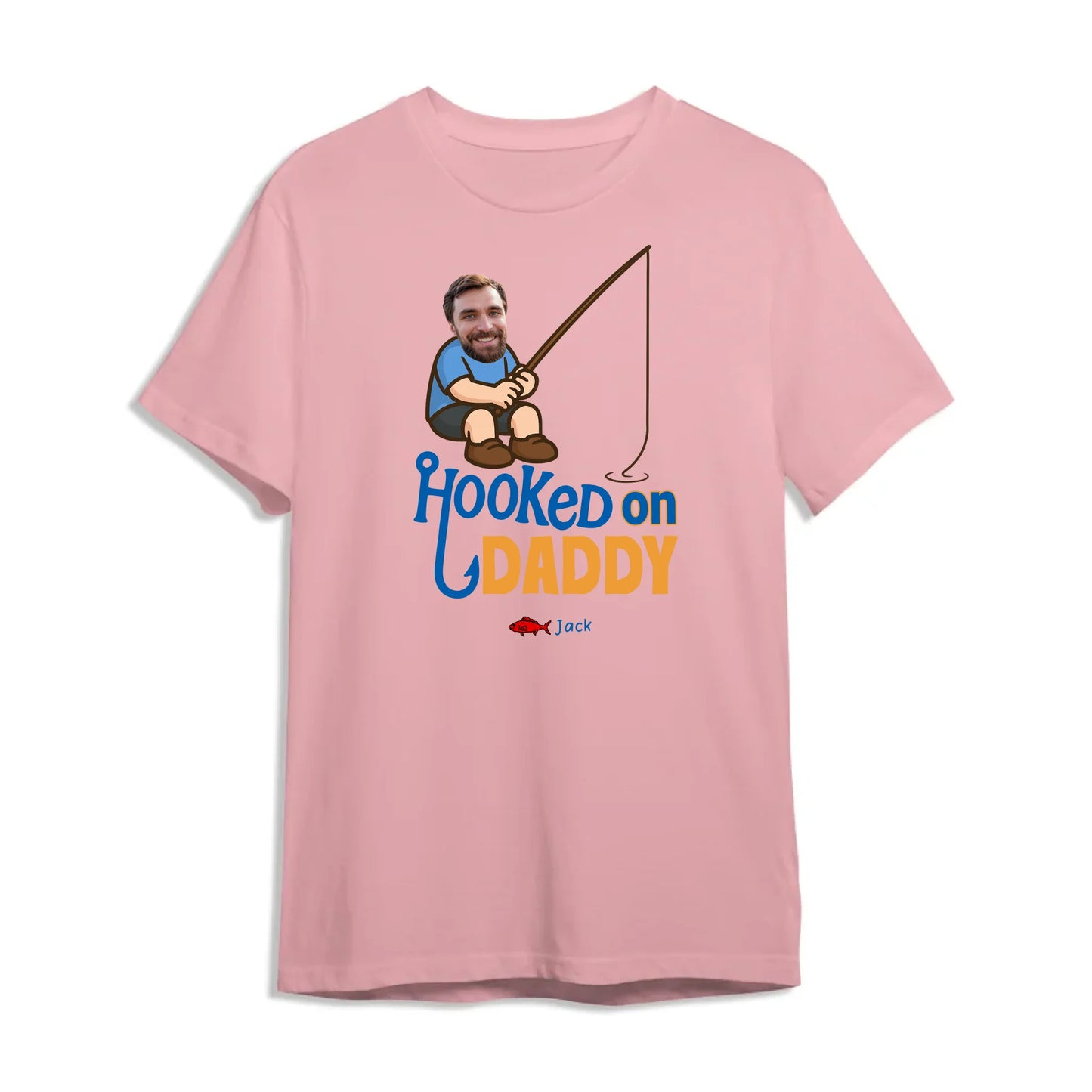 Hooked on Daddy - Personalized Fishing Dad Shirt, Custom Choo