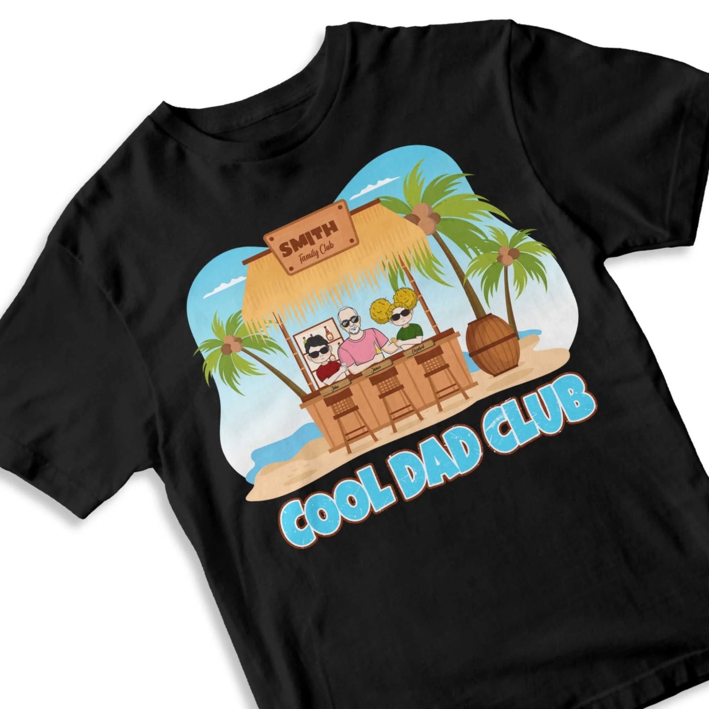 Cool Dad Club – Custom Beach Bar Family Tee, Custom Choo