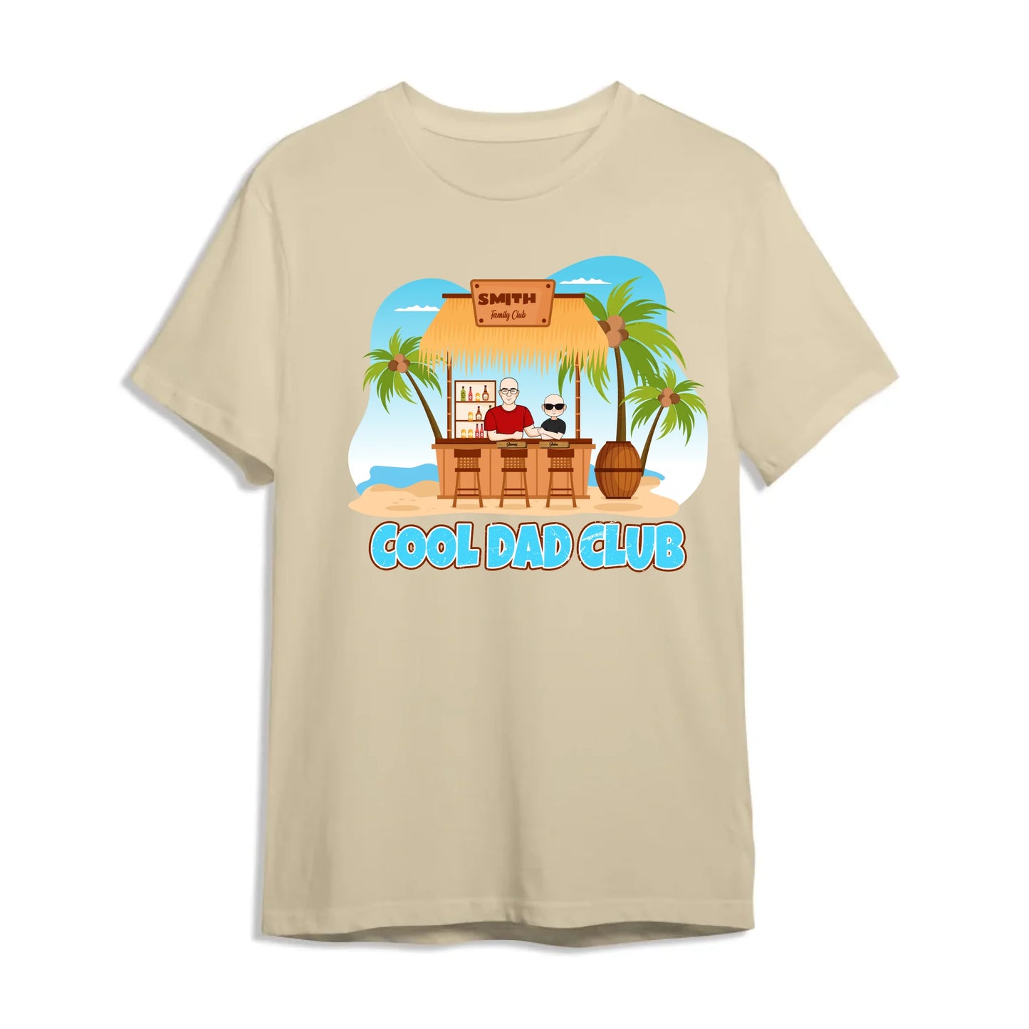 Cool Dad Club – Custom Beach Bar Family Tee, Custom Choo