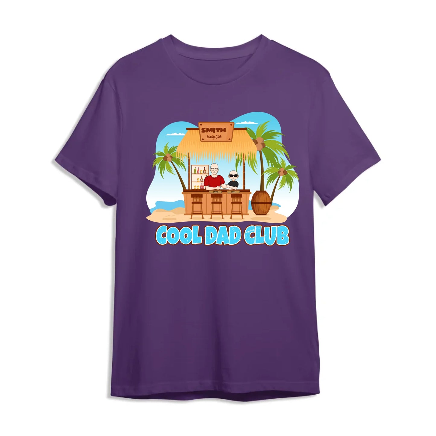 Cool Dad Club – Custom Beach Bar Family Tee, Custom Choo