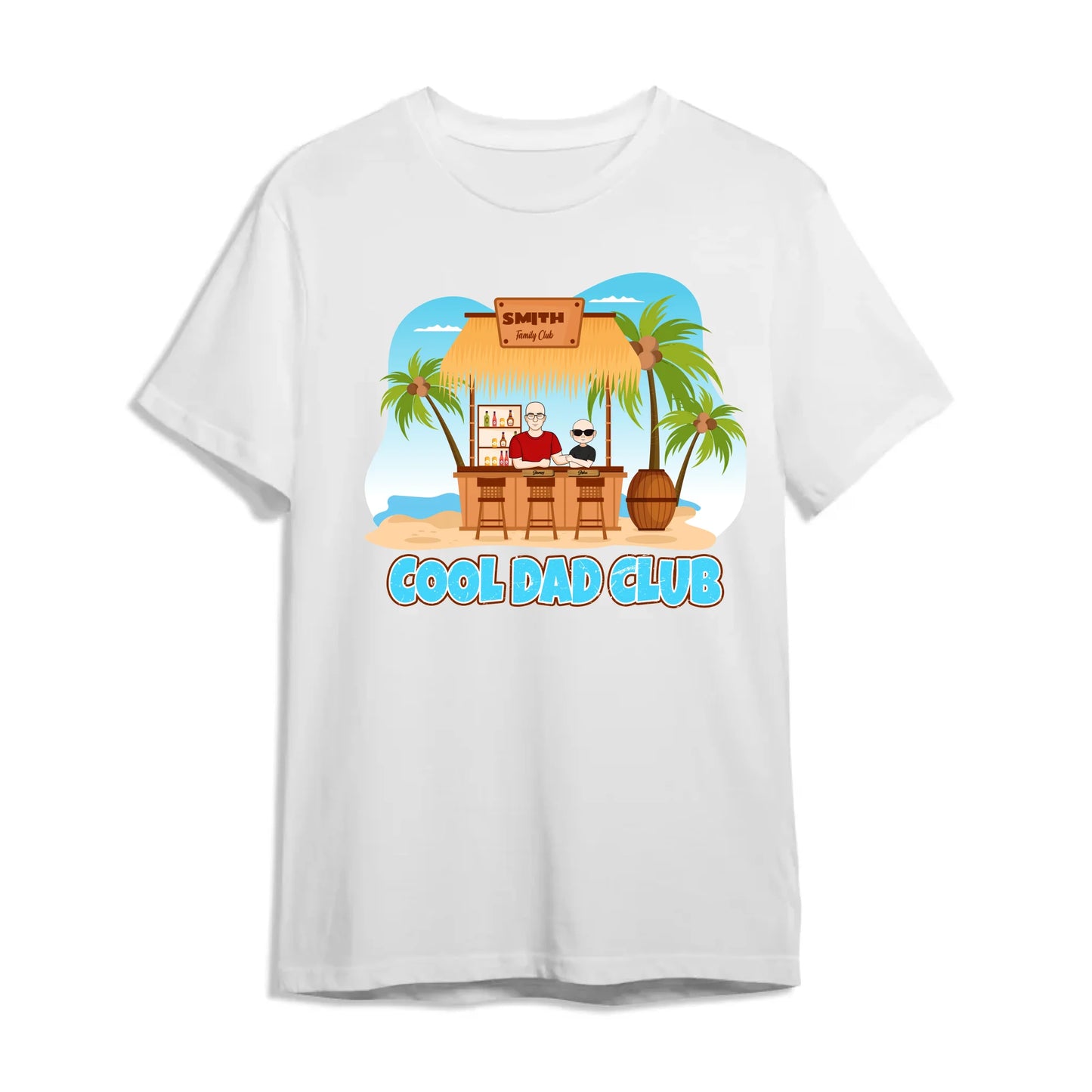 Cool Dad Club – Custom Beach Bar Family Tee, Custom Choo
