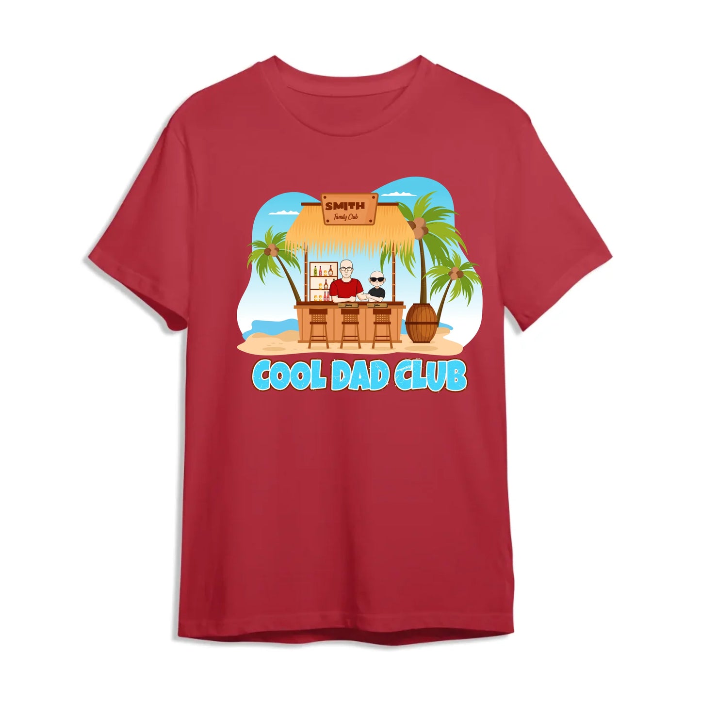 Cool Dad Club – Custom Beach Bar Family Tee, Custom Choo