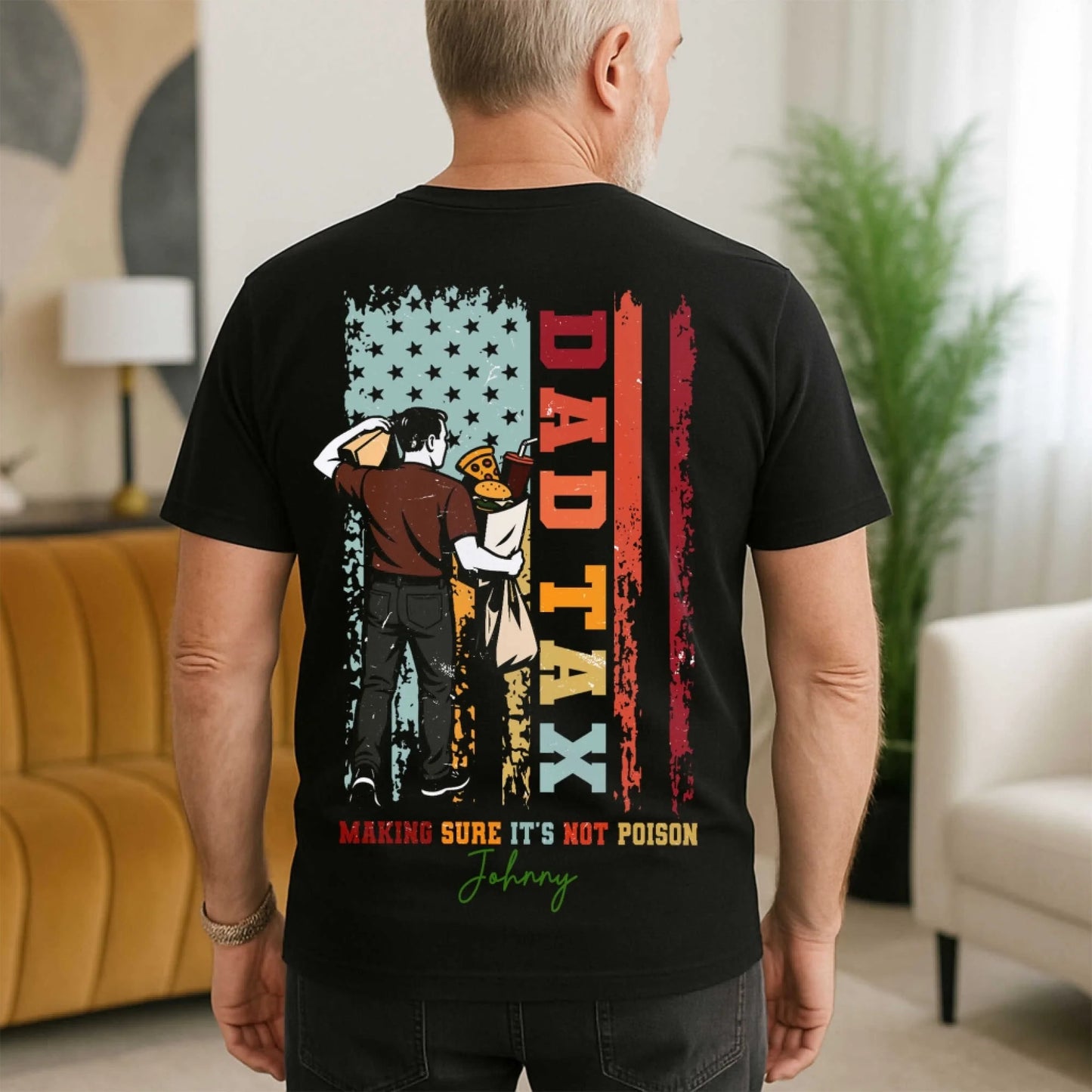 Funny Dad T-Shirt – DAD TAX Graphic Tee with Custom Name, Custom Choo