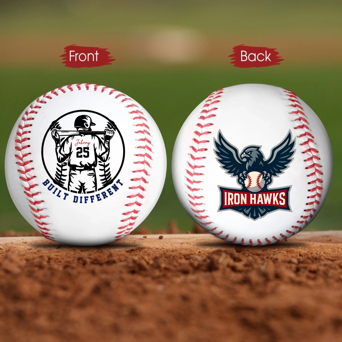 Built Different, Happy Father's Day Personalized Baseball Gift, Custom Choo
