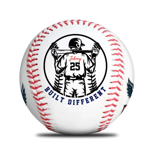 Built Different, Happy Father's Day Personalized Baseball Gift, Custom Choo