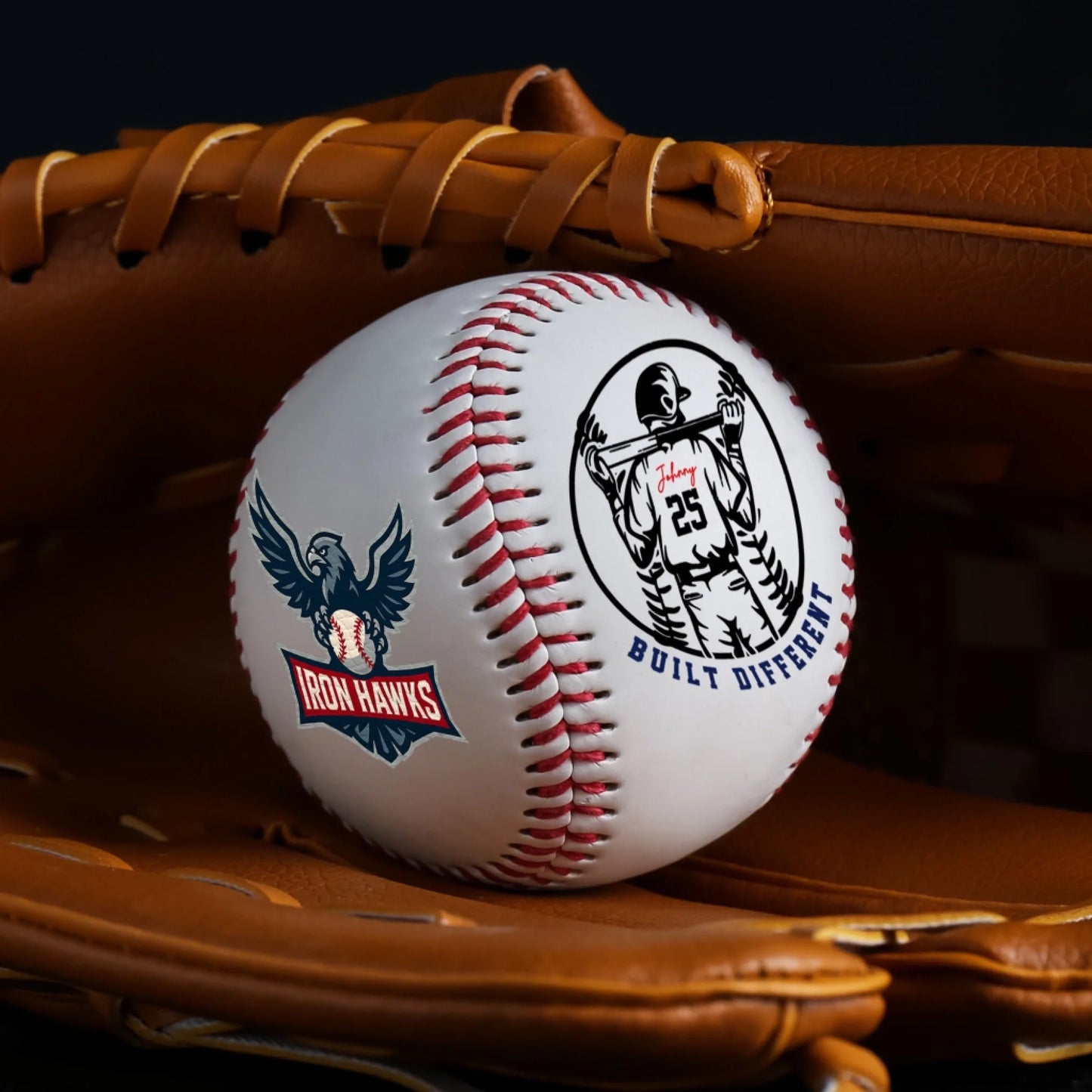 Built Different, Happy Father's Day Personalized Baseball Gift, Custom Choo