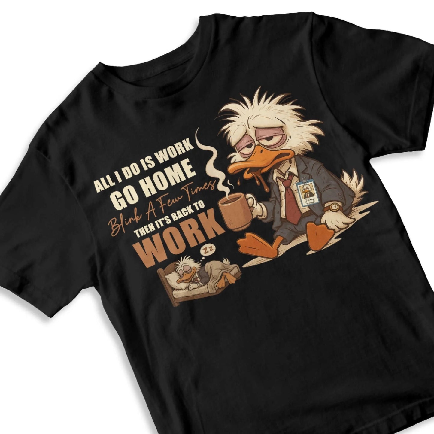 Office Life T-shirt – Work, Blink, Repeat Funny Graphic Tee, Custom Choo