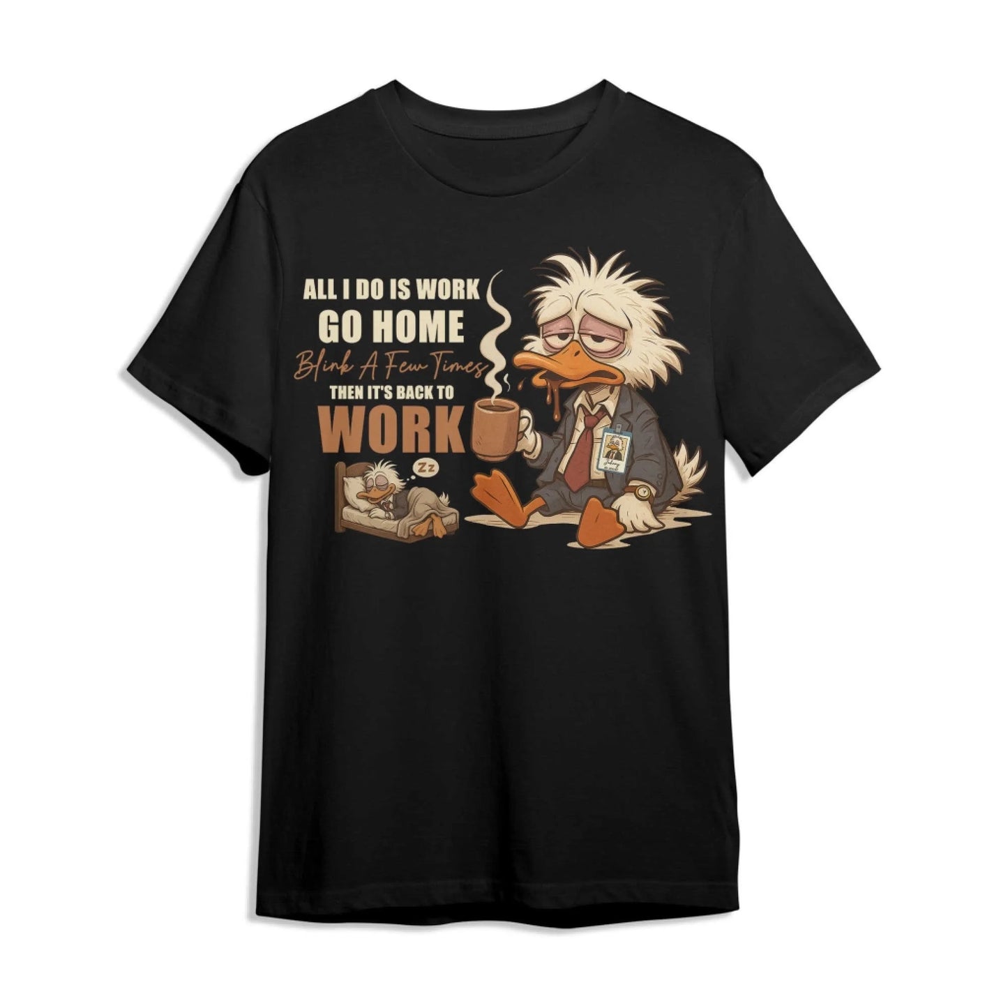Office Life T-shirt – Work, Blink, Repeat Funny Graphic Tee, Custom Choo