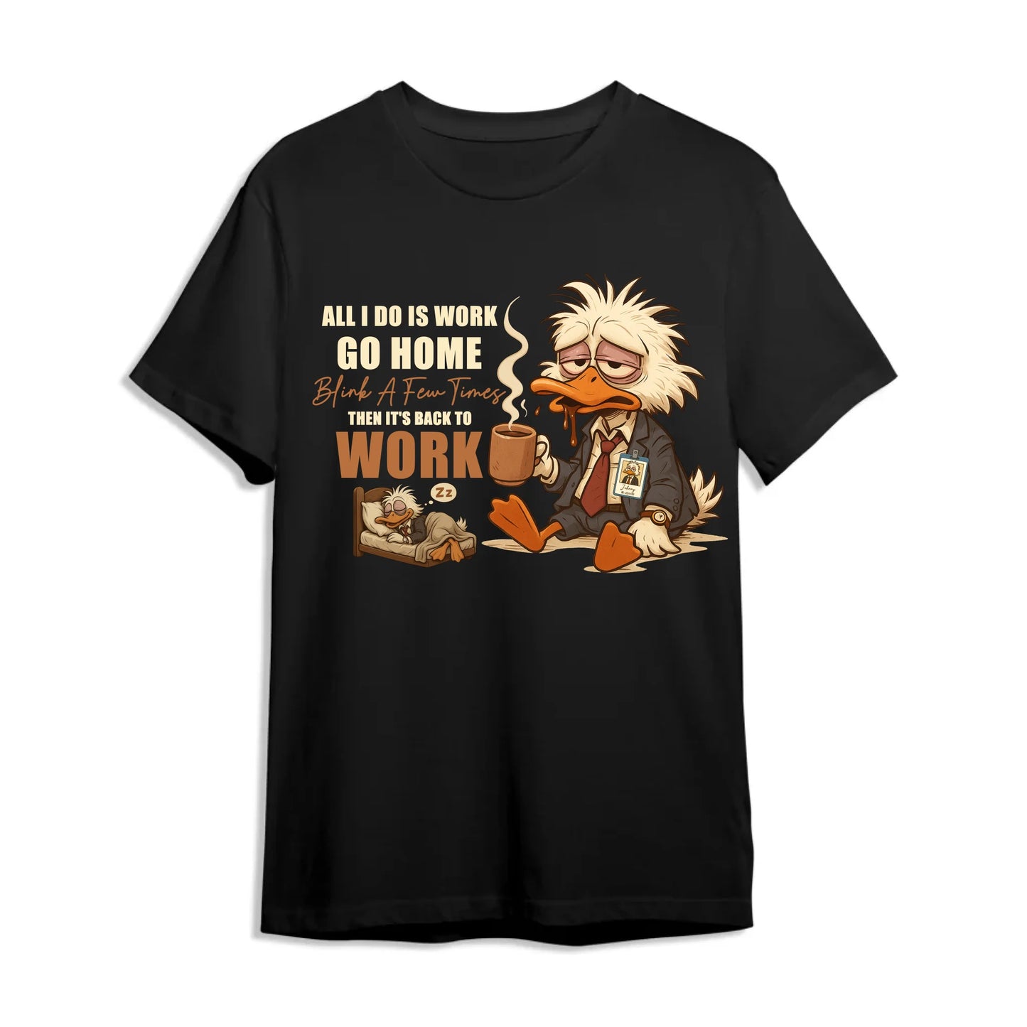 Office Life T-shirt – Work, Blink, Repeat Funny Graphic Tee, Custom Choo