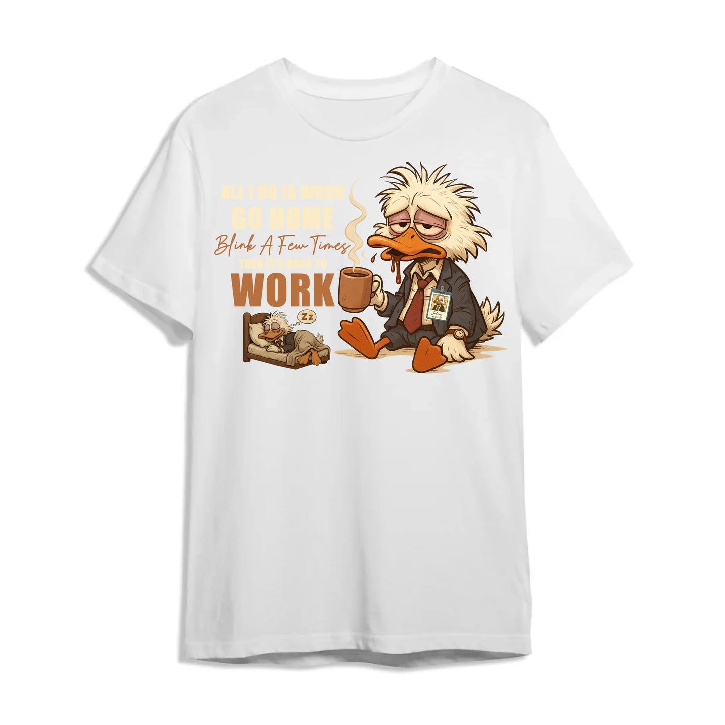Office Life T-shirt – Work, Blink, Repeat Funny Graphic Tee, Custom Choo