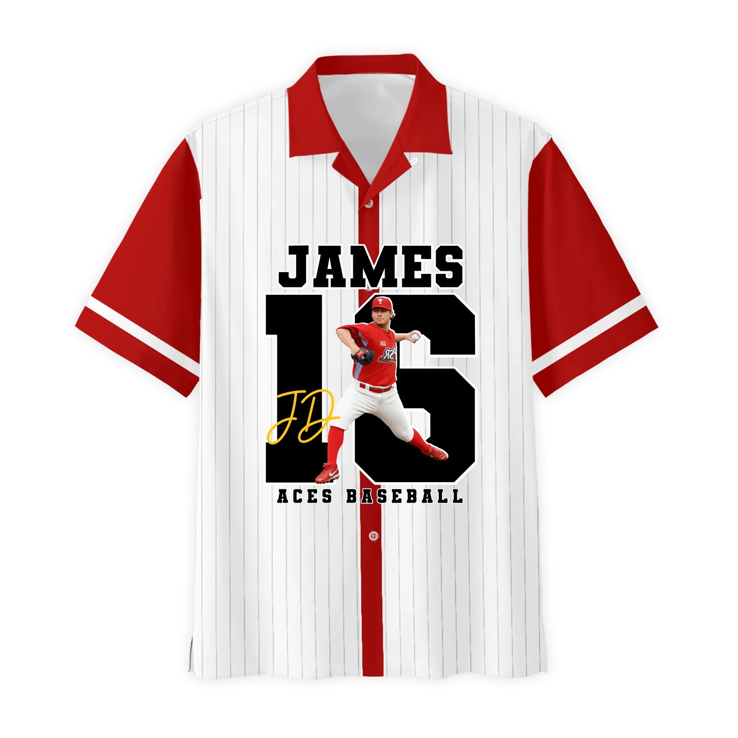 Personalized Baseball Hawaii Shirt, Custom Name, Baseball Team Gift, Baseball Player Shirt, Custom Choo