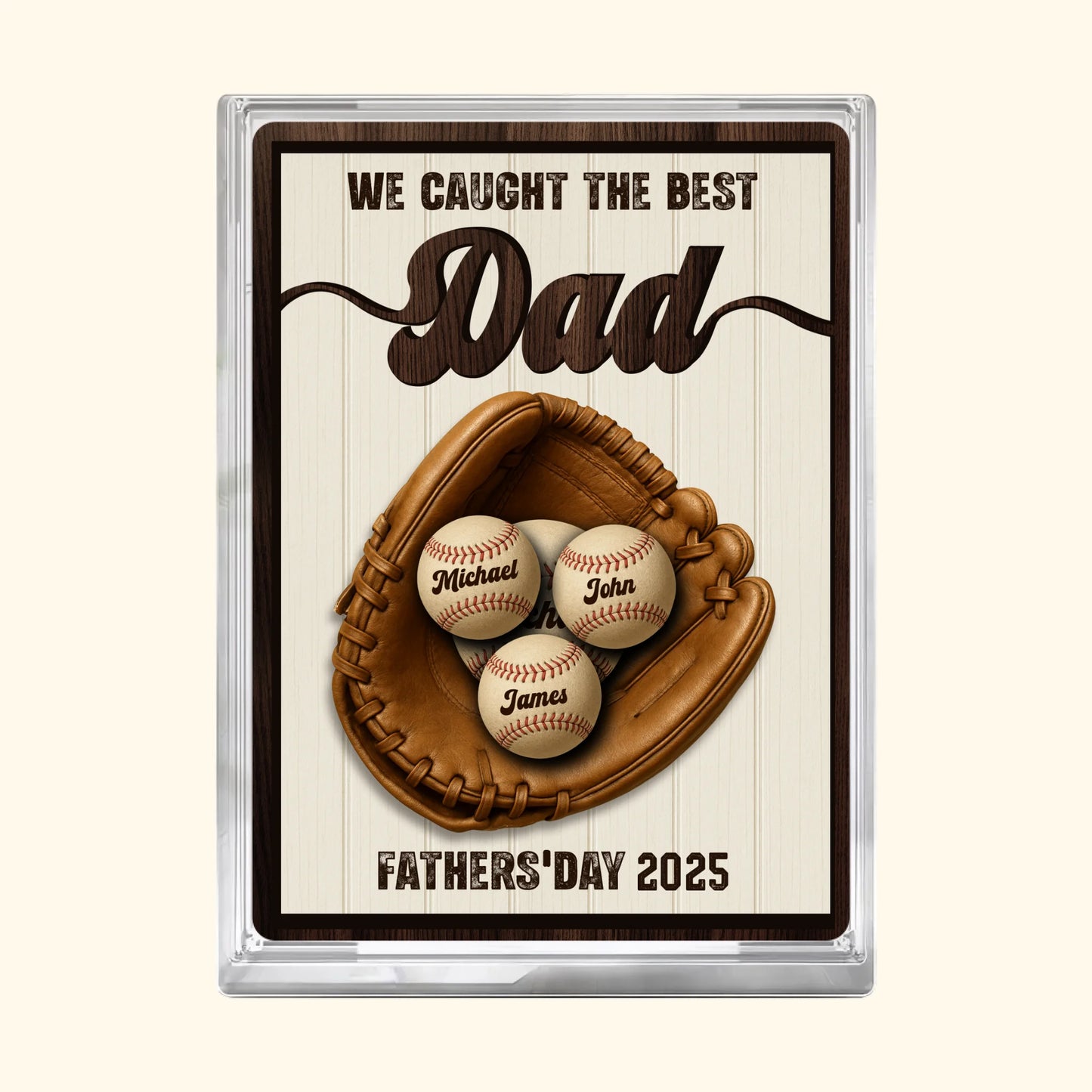 WE CAUGHT THE BEST DAD, PERSONALIZED ACRYLIC PLAQUE, HAPPY FATHER'S DAY, Custom Choo