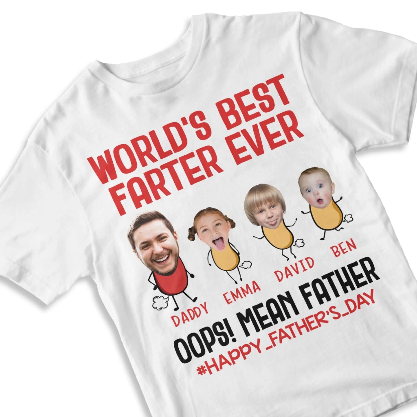 WORLD'S BEST FARTER EVER, PERSONALIZED SHIRT, HAPPY FATHER'S DAY - Custom Choo