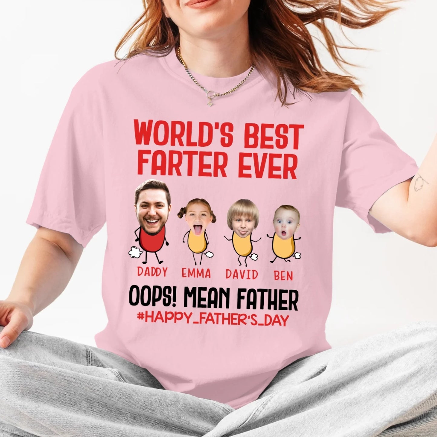 WORLD'S BEST FARTER EVER, PERSONALIZED SHIRT, HAPPY FATHER'S DAY - Custom Choo