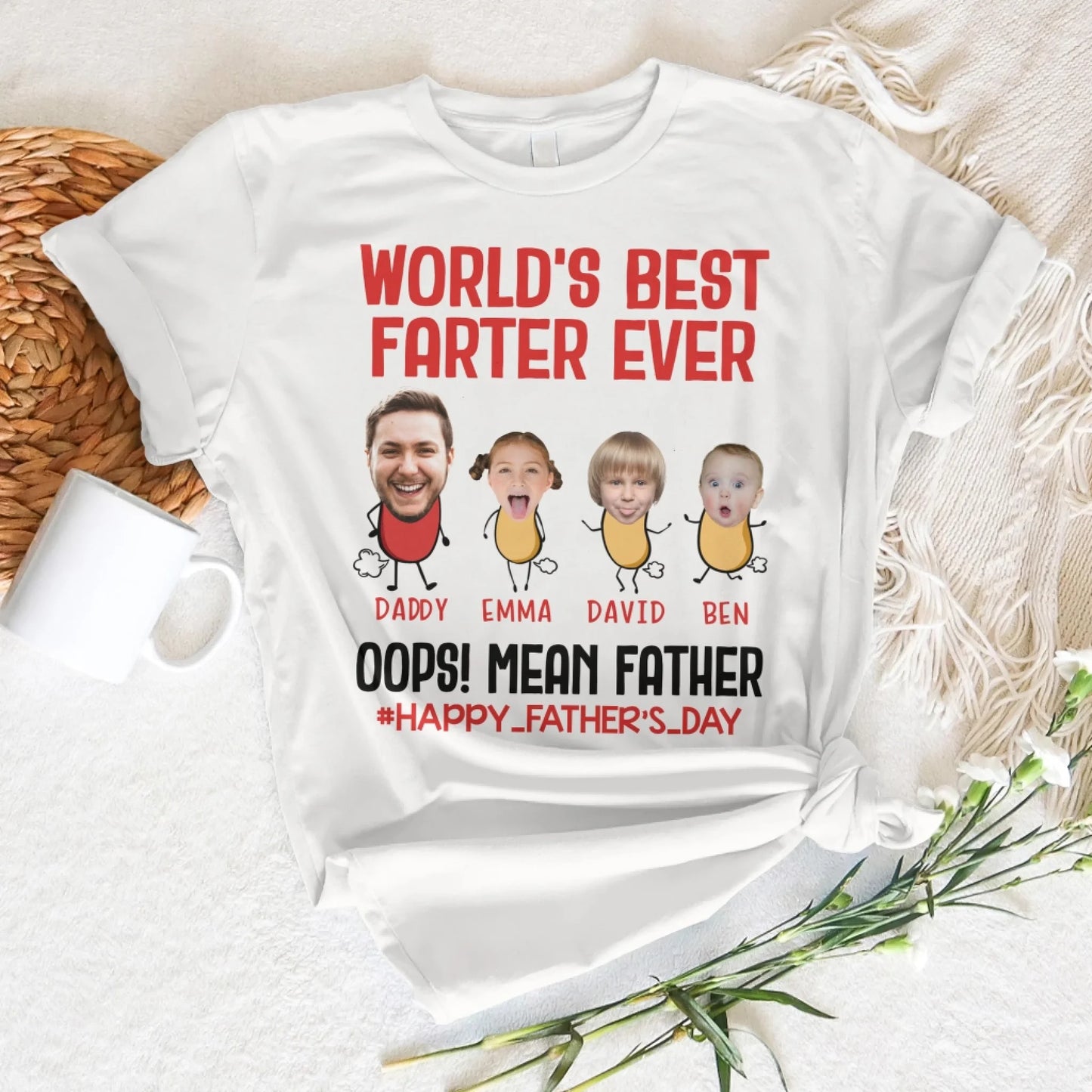 WORLD'S BEST FARTER EVER, PERSONALIZED SHIRT, HAPPY FATHER'S DAY - Custom Choo