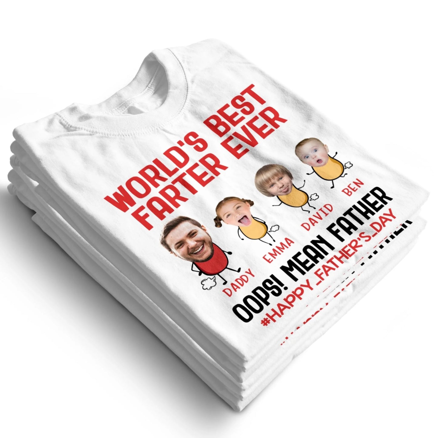 WORLD'S BEST FARTER EVER, PERSONALIZED SHIRT, HAPPY FATHER'S DAY - Custom Choo