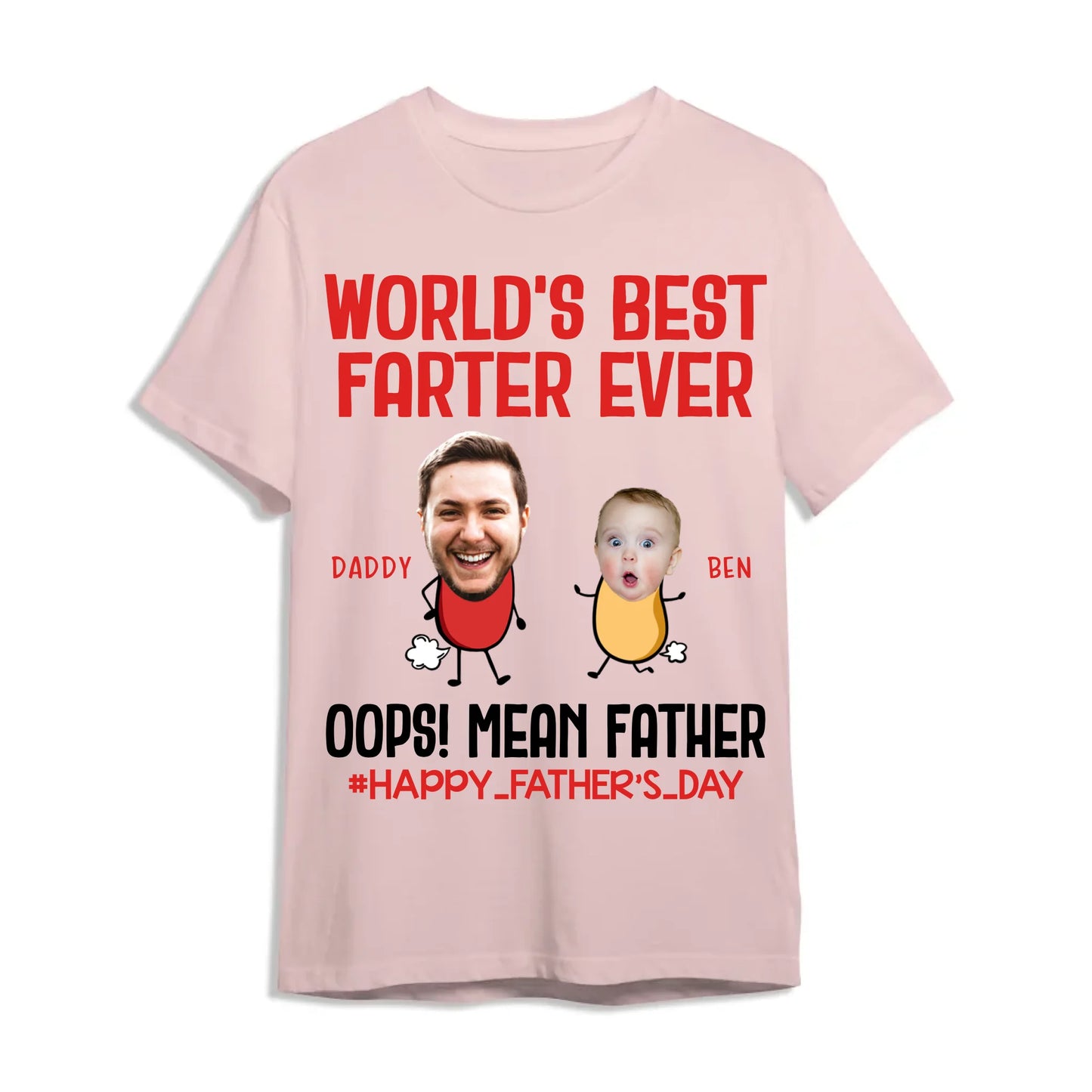 WORLD'S BEST FARTER EVER, PERSONALIZED SHIRT, HAPPY FATHER'S DAY - Custom Choo