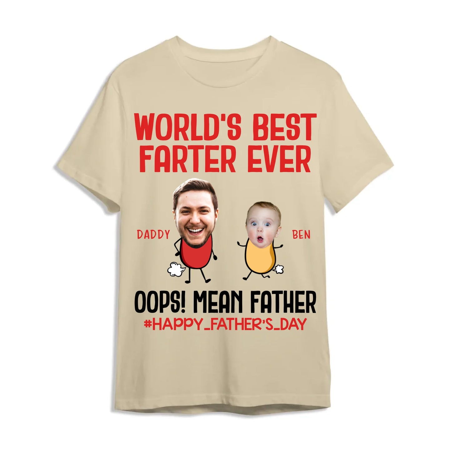 WORLD'S BEST FARTER EVER, PERSONALIZED SHIRT, HAPPY FATHER'S DAY - Custom Choo