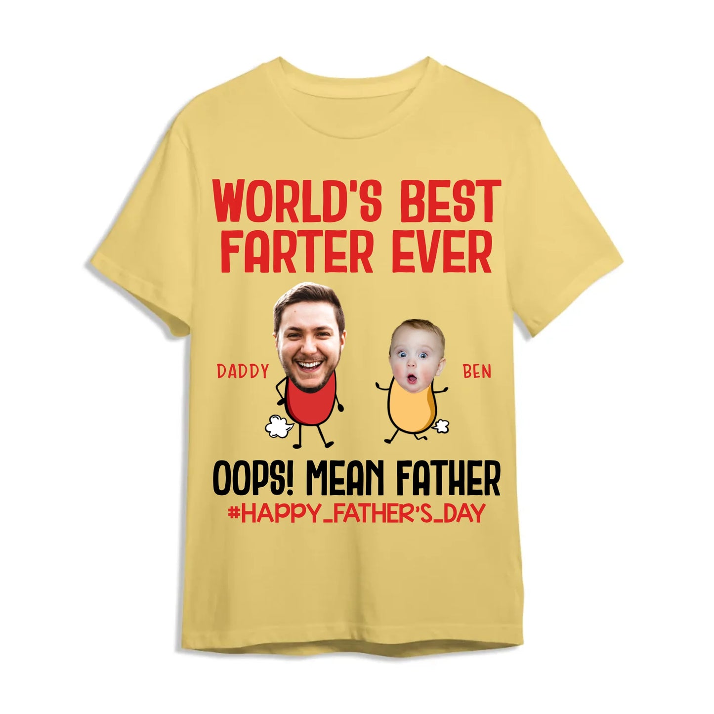 WORLD'S BEST FARTER EVER, PERSONALIZED SHIRT, HAPPY FATHER'S DAY - Custom Choo