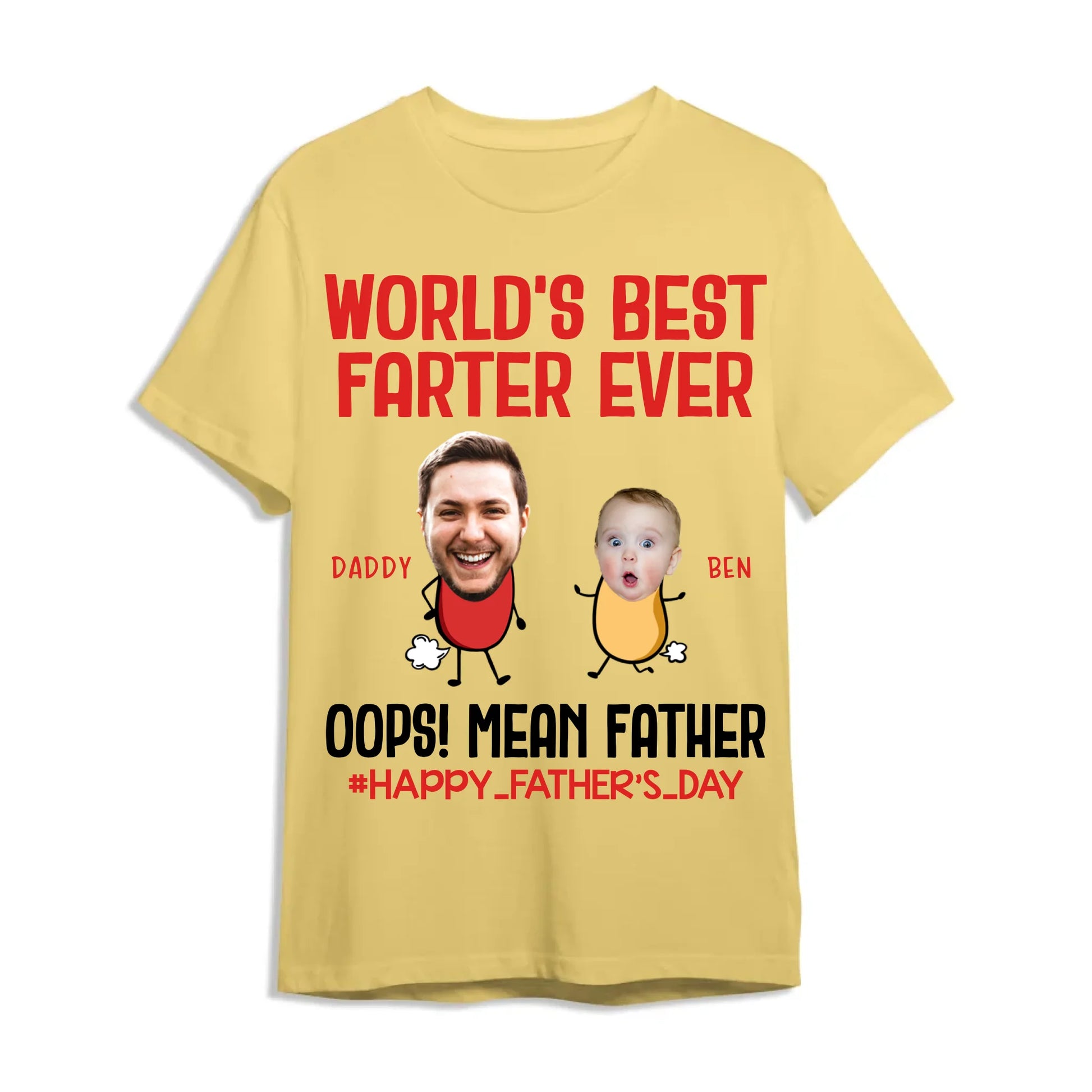 WORLD'S BEST FARTER EVER, PERSONALIZED SHIRT, HAPPY FATHER'S DAY, Custom Choo