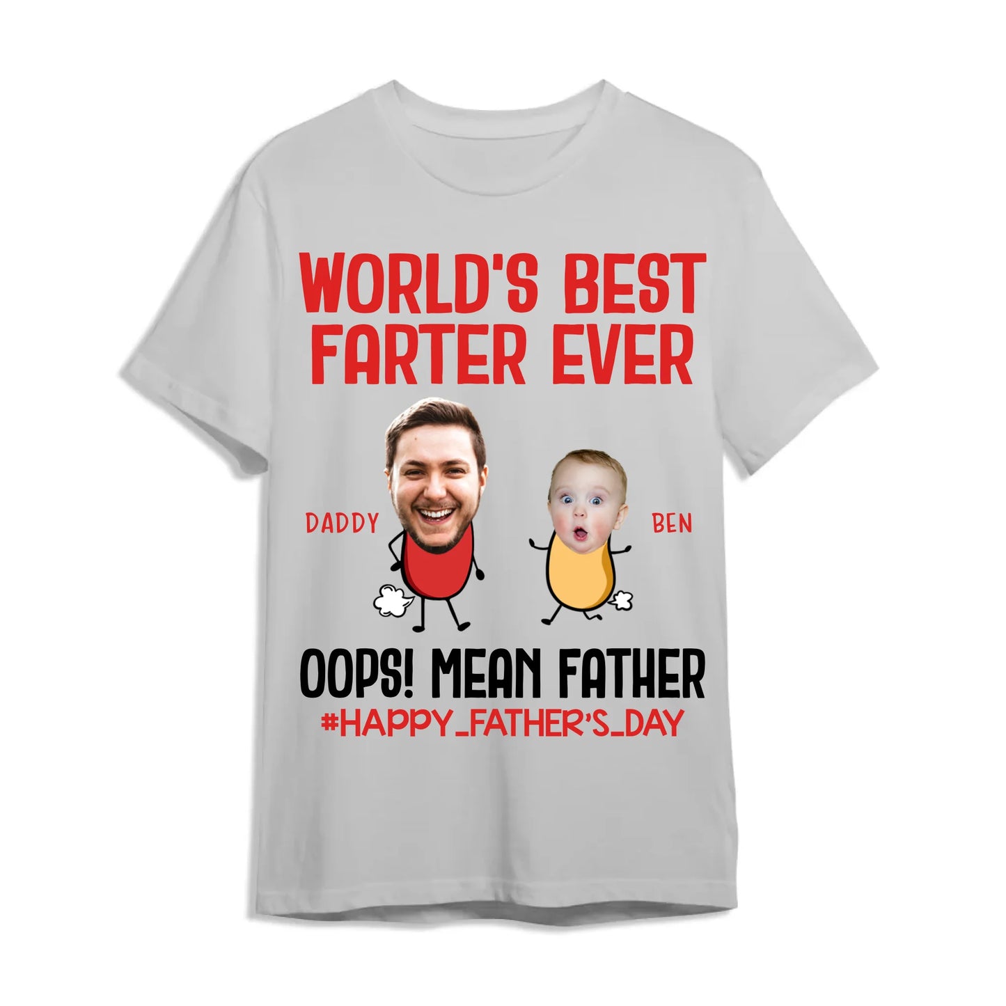 WORLD'S BEST FARTER EVER, PERSONALIZED SHIRT, HAPPY FATHER'S DAY - Custom Choo