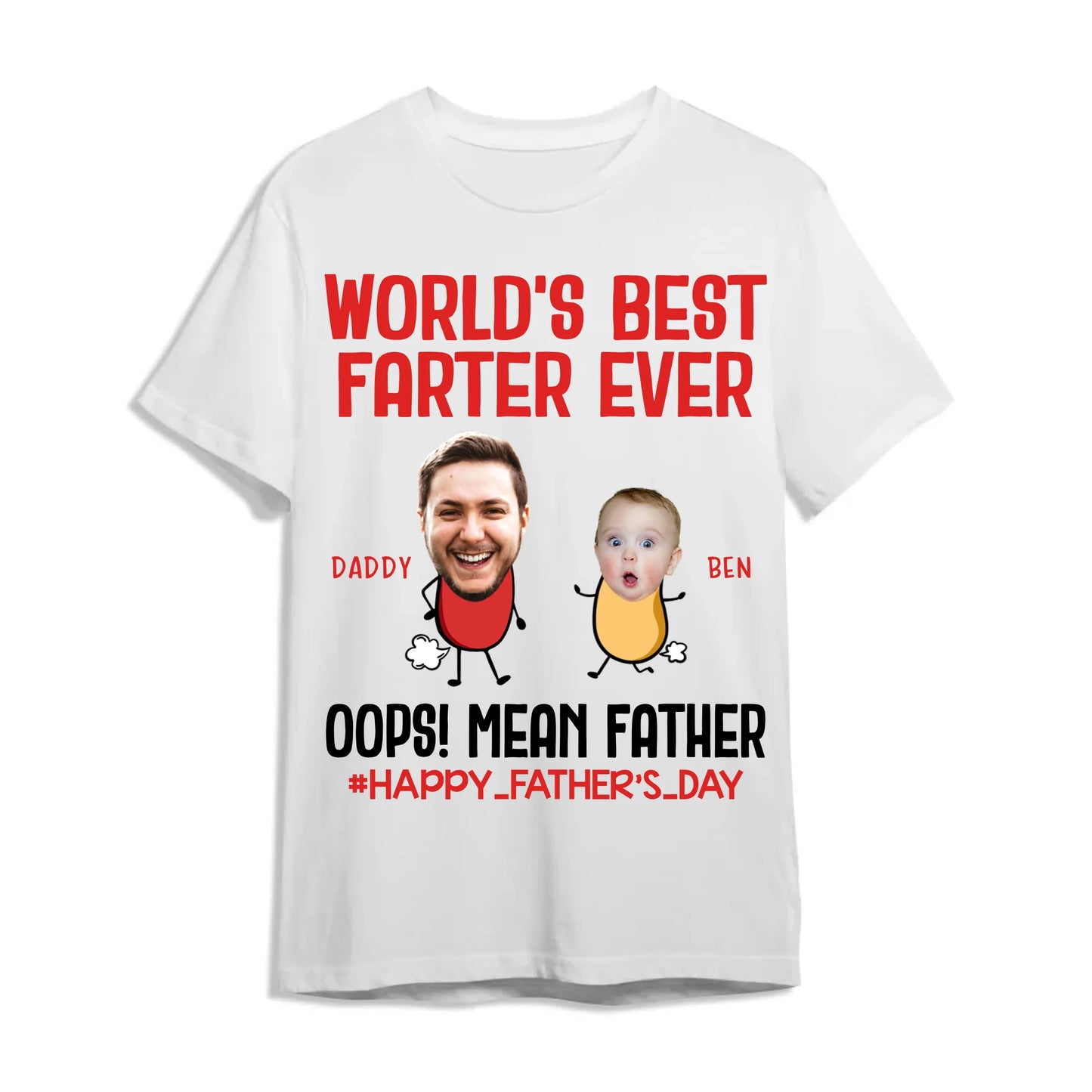 WORLD'S BEST FARTER EVER, PERSONALIZED SHIRT, HAPPY FATHER'S DAY - Custom Choo