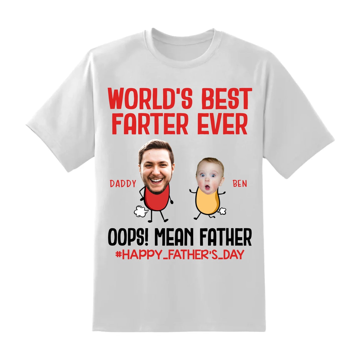 WORLD'S BEST FARTER EVER, PERSONALIZED SHIRT, HAPPY FATHER'S DAY - Custom Choo